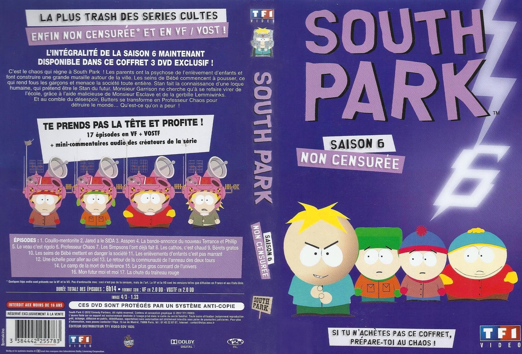 Jaquette DVD South Park Saison 06