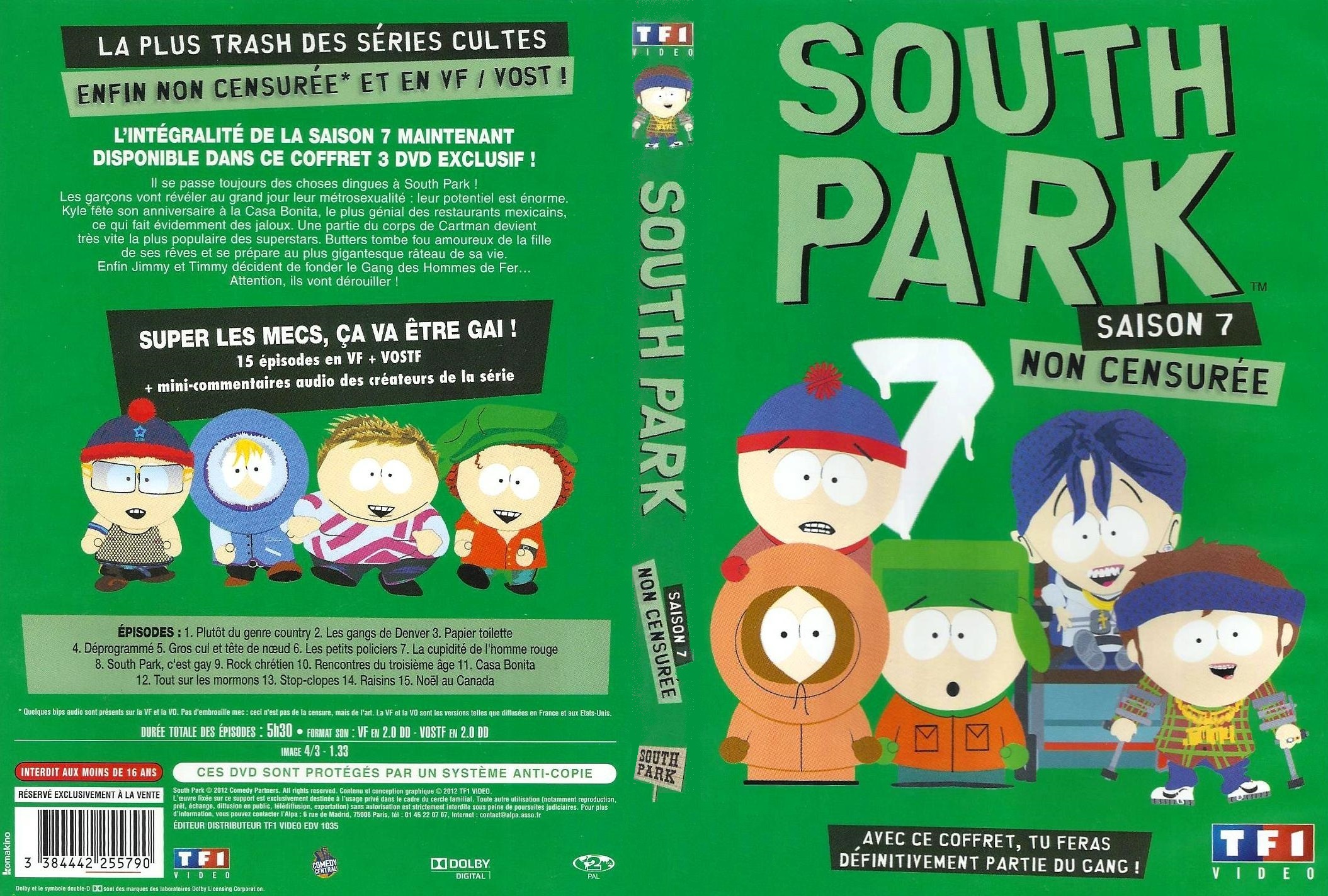 Jaquette DVD South Park Saison 07