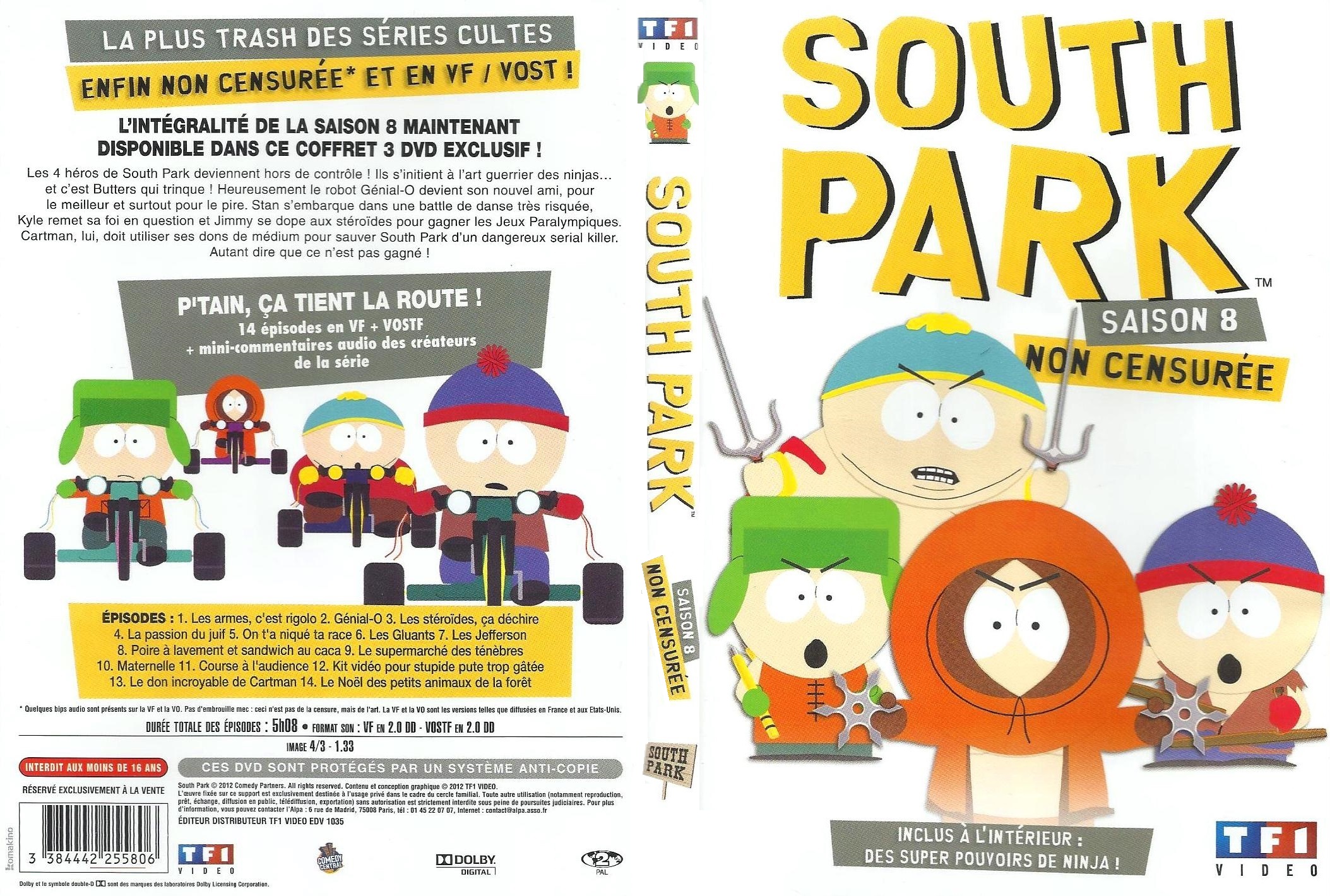 Jaquette DVD South Park Saison 08