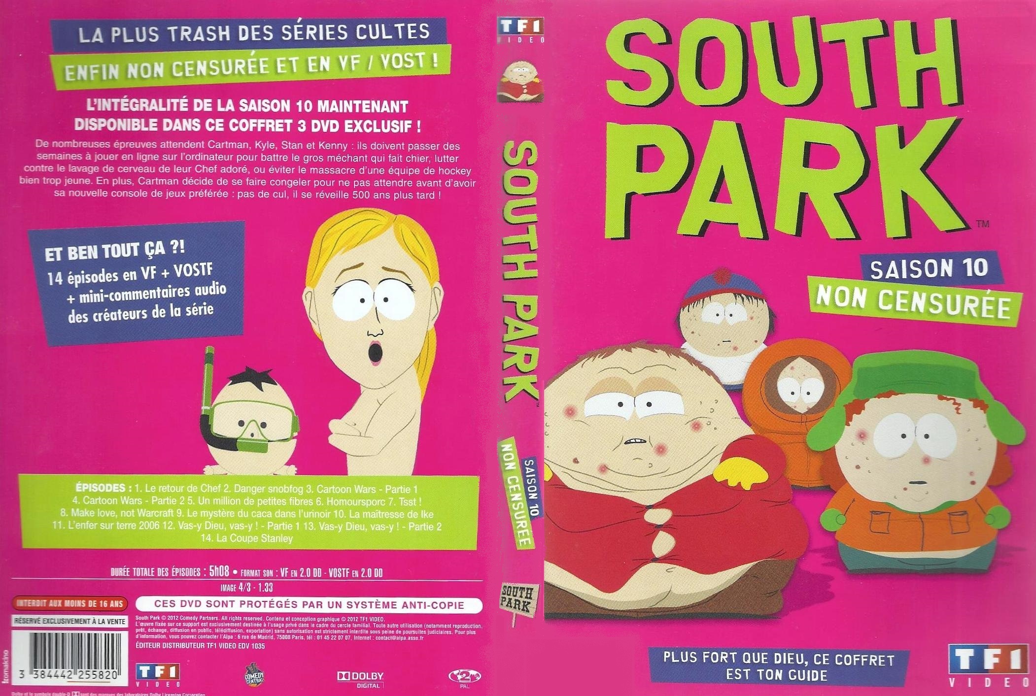 Jaquette DVD South Park Saison 10