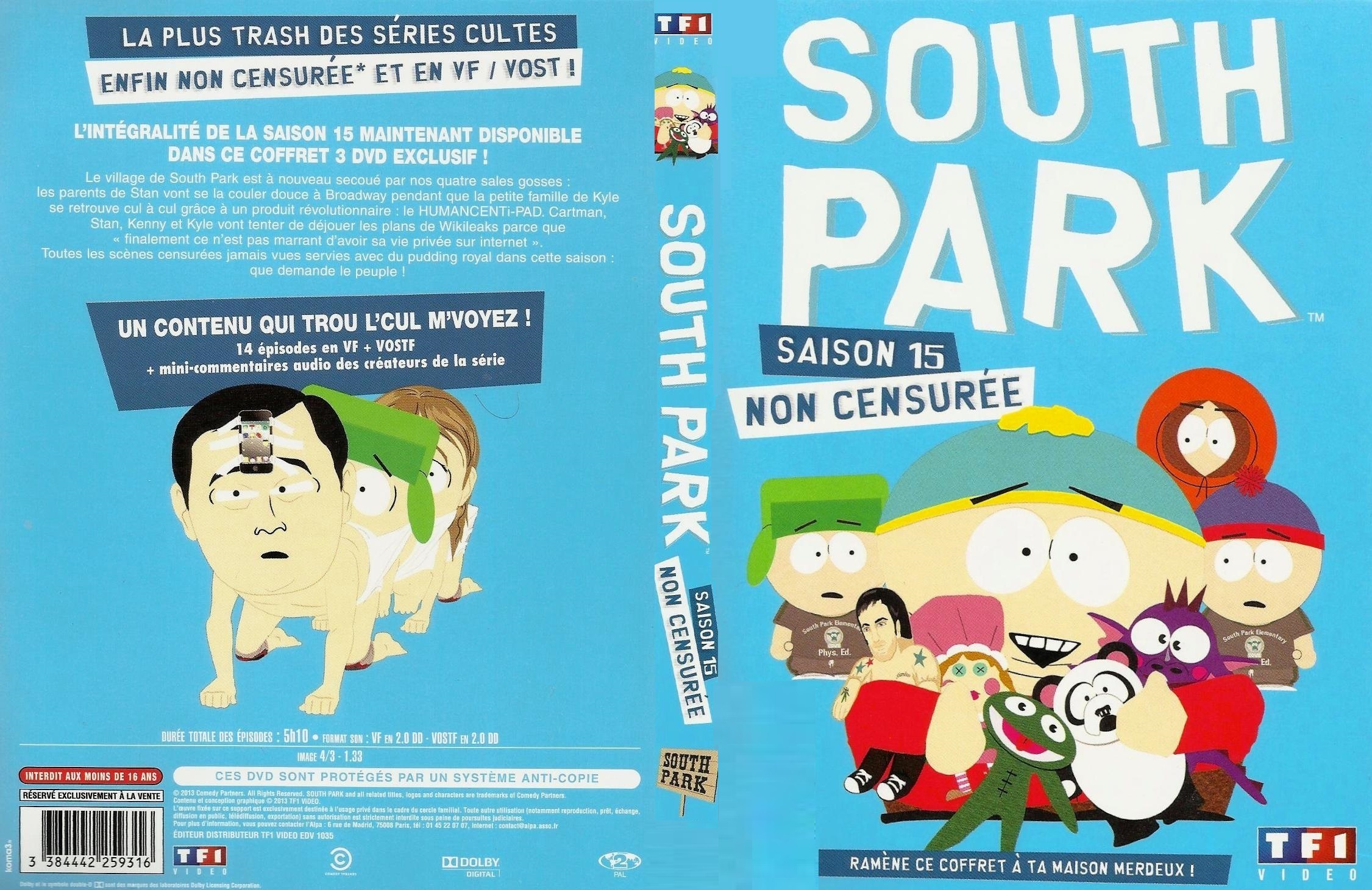Jaquette DVD South Park Saison 15