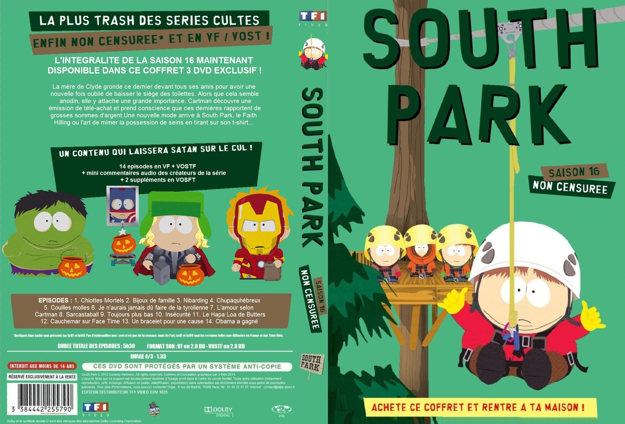 Jaquette DVD South Park Saison 16