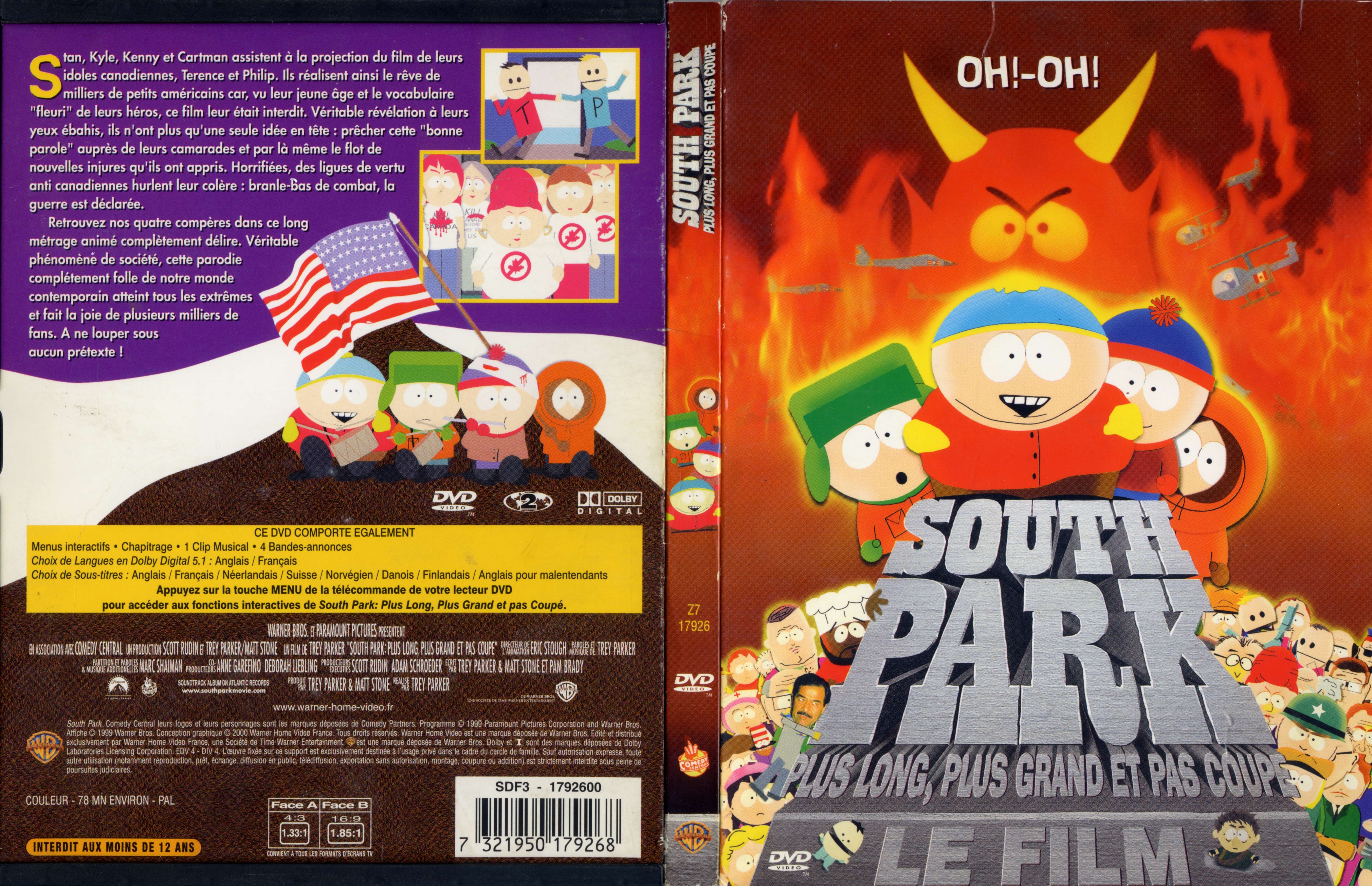 Jaquette DVD South park le film