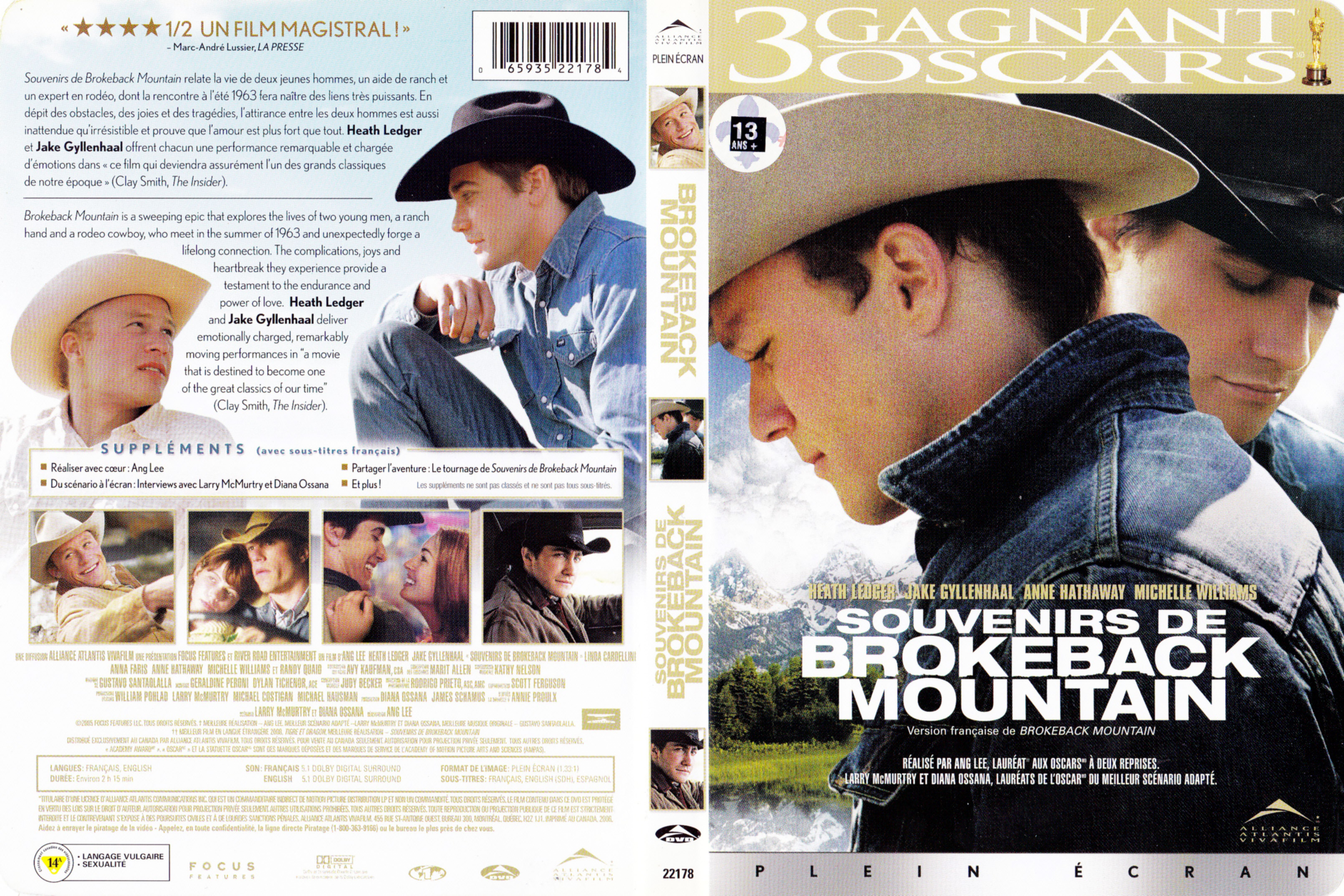 Jaquette DVD Souvenirs de Brokeback Mountain (Canadienne)