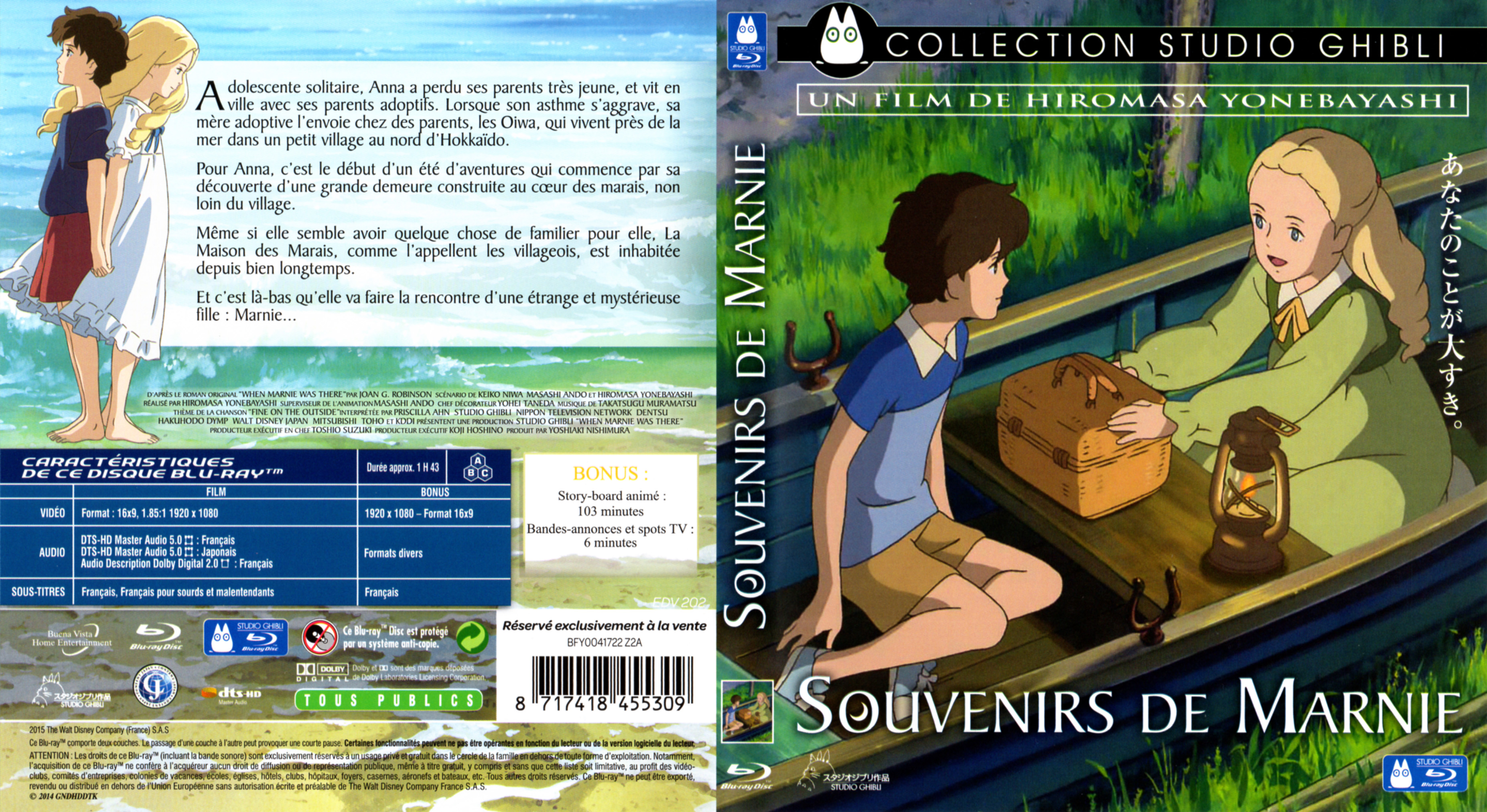 Jaquette DVD Souvenirs de Marnie (BLU-RAY)