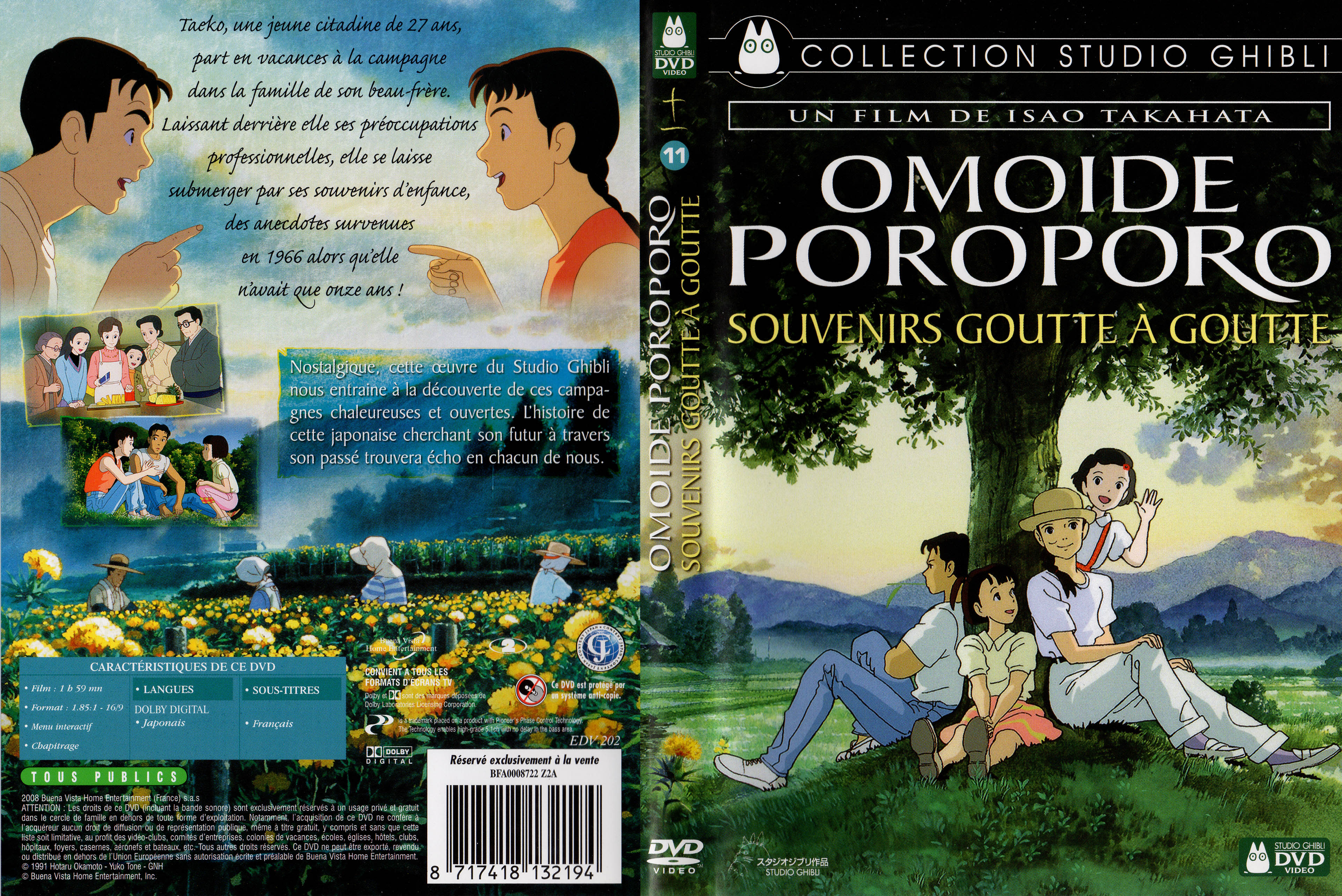 Jaquette DVD Souvenirs goutte  goutte - Omoide poroporo