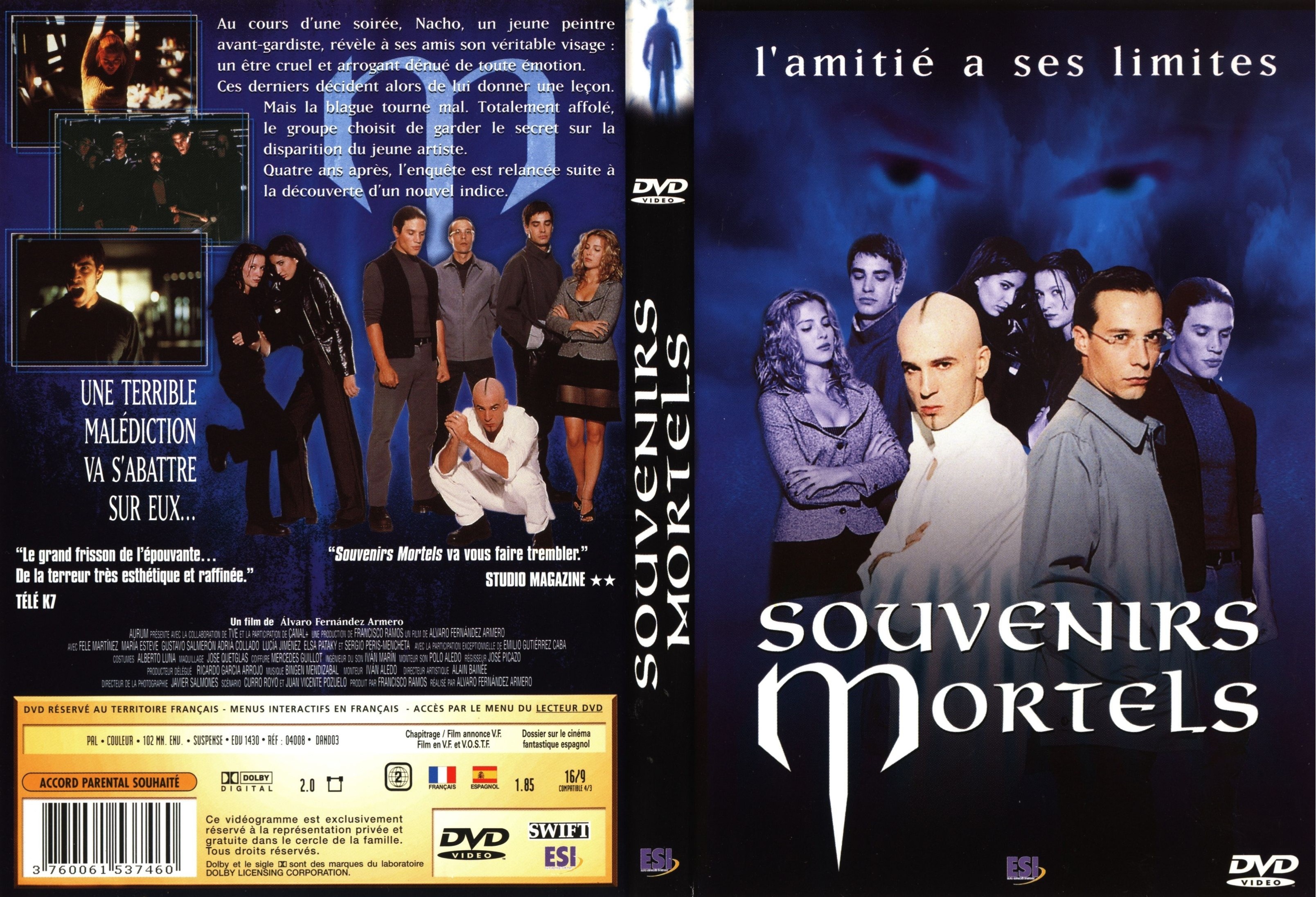 Jaquette DVD Souvenirs mortels