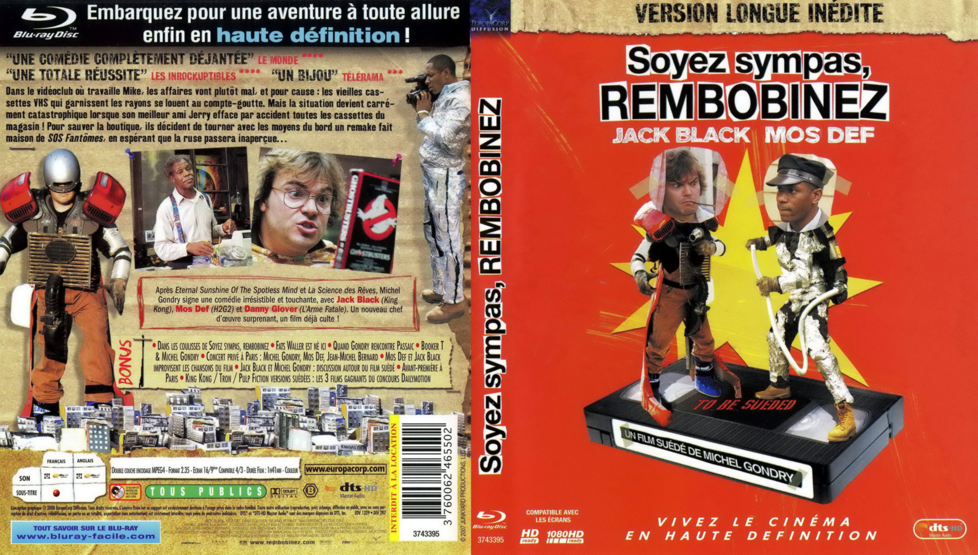 Jaquette DVD Soyez sympa rembobinez (BLU-RAY)
