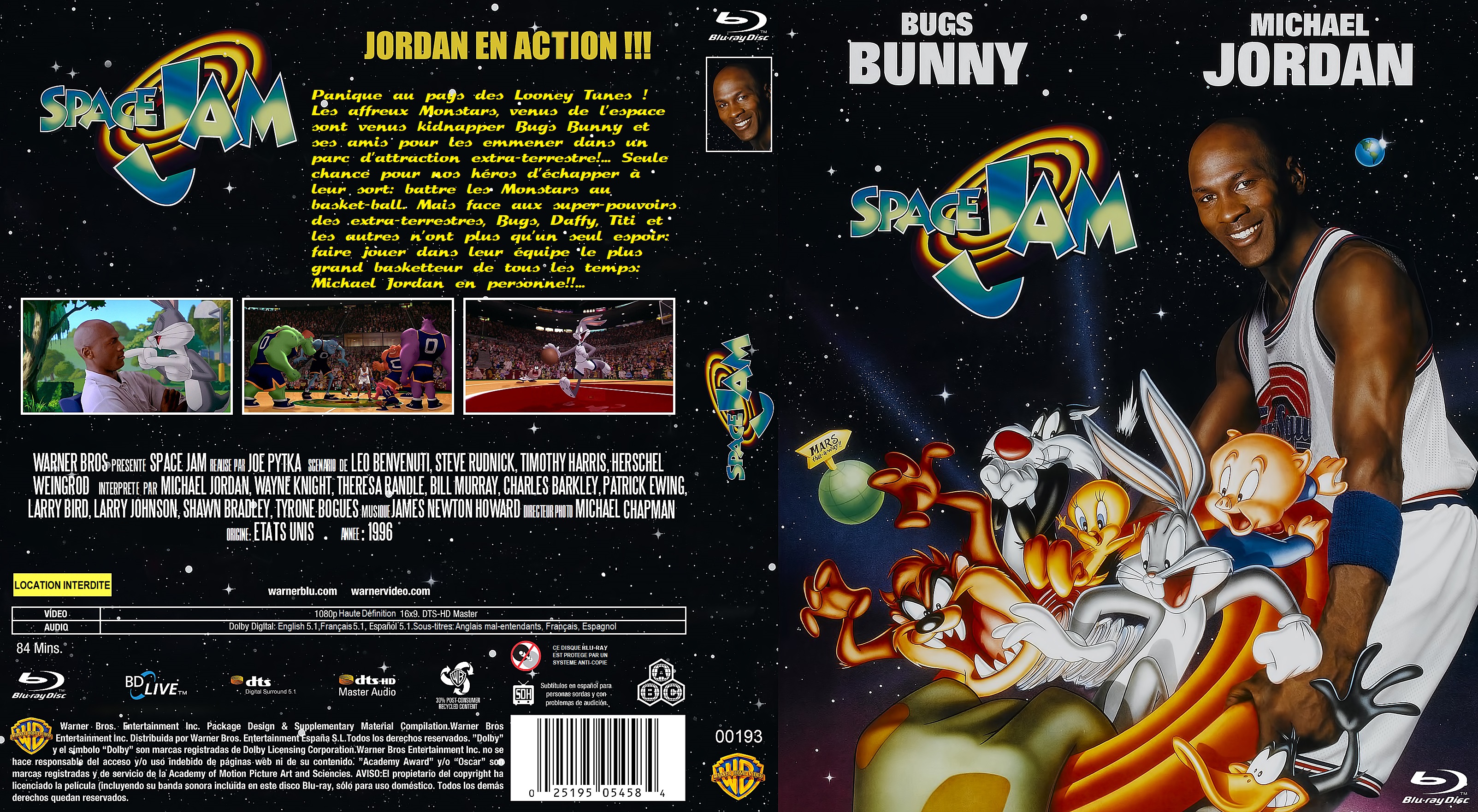 Jaquette DVD Space Jam custom (BLU-RAY)
