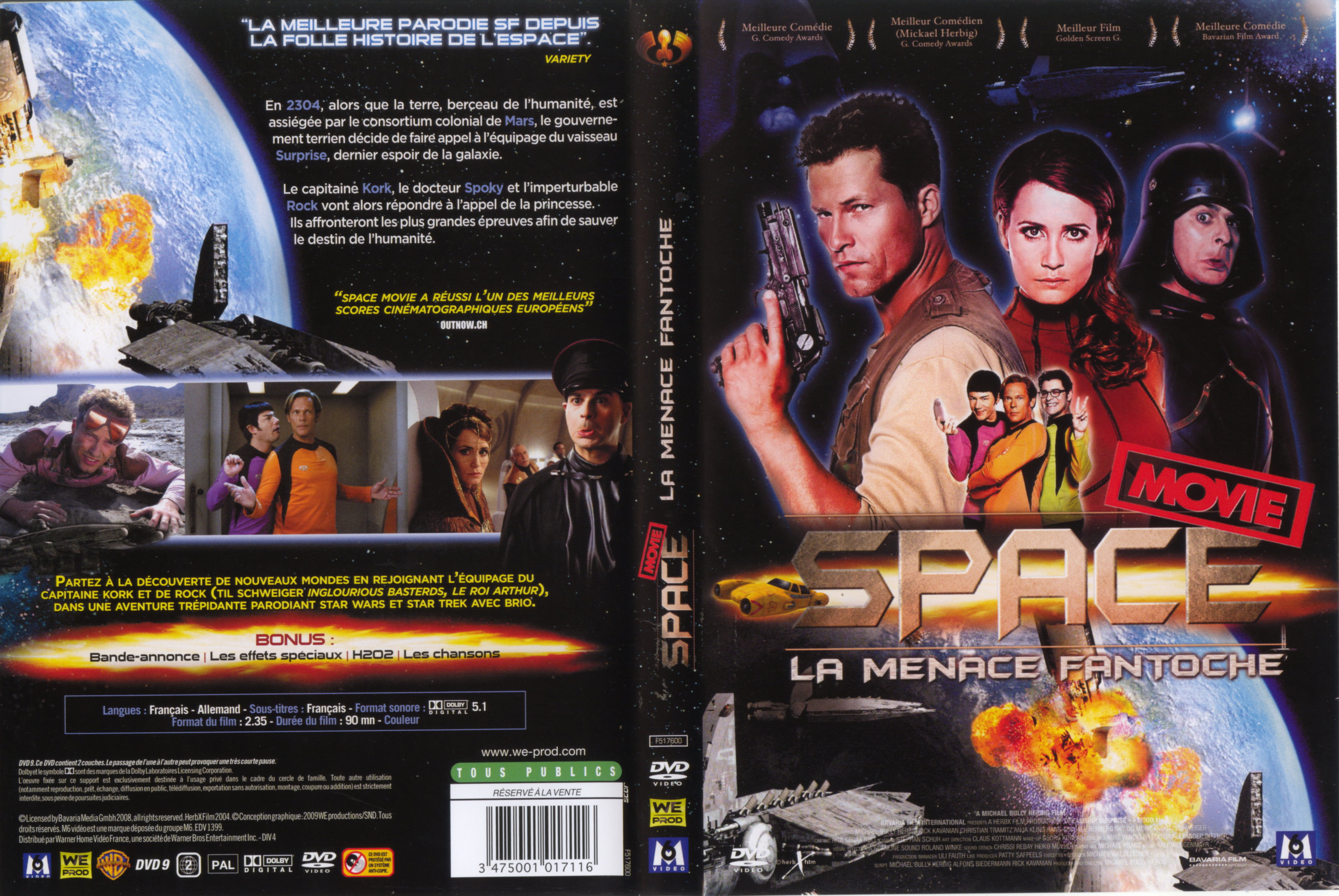 Jaquette DVD Space movie la menace fantoche