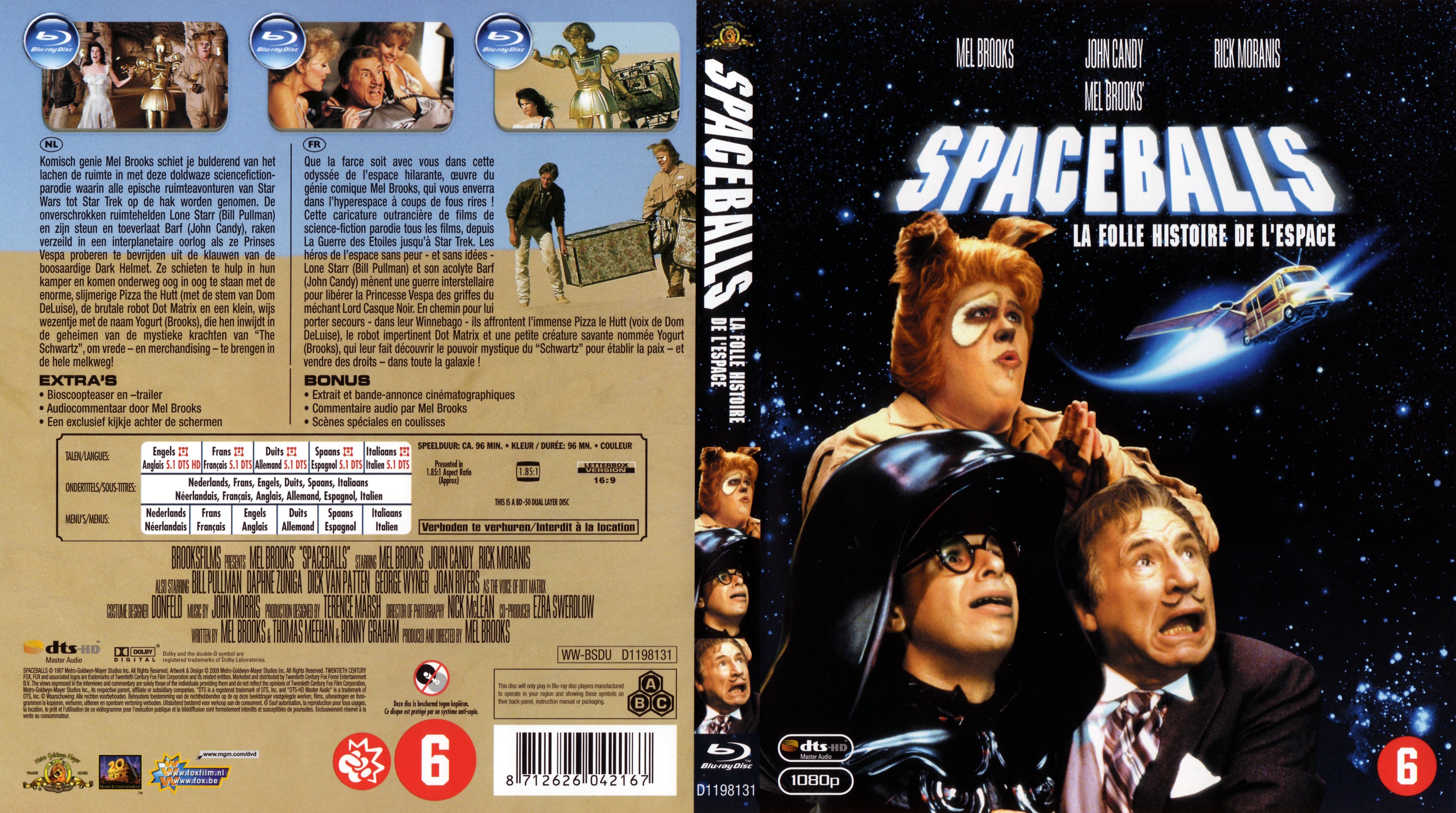 Jaquette DVD Spaceballs la folle histoire de l