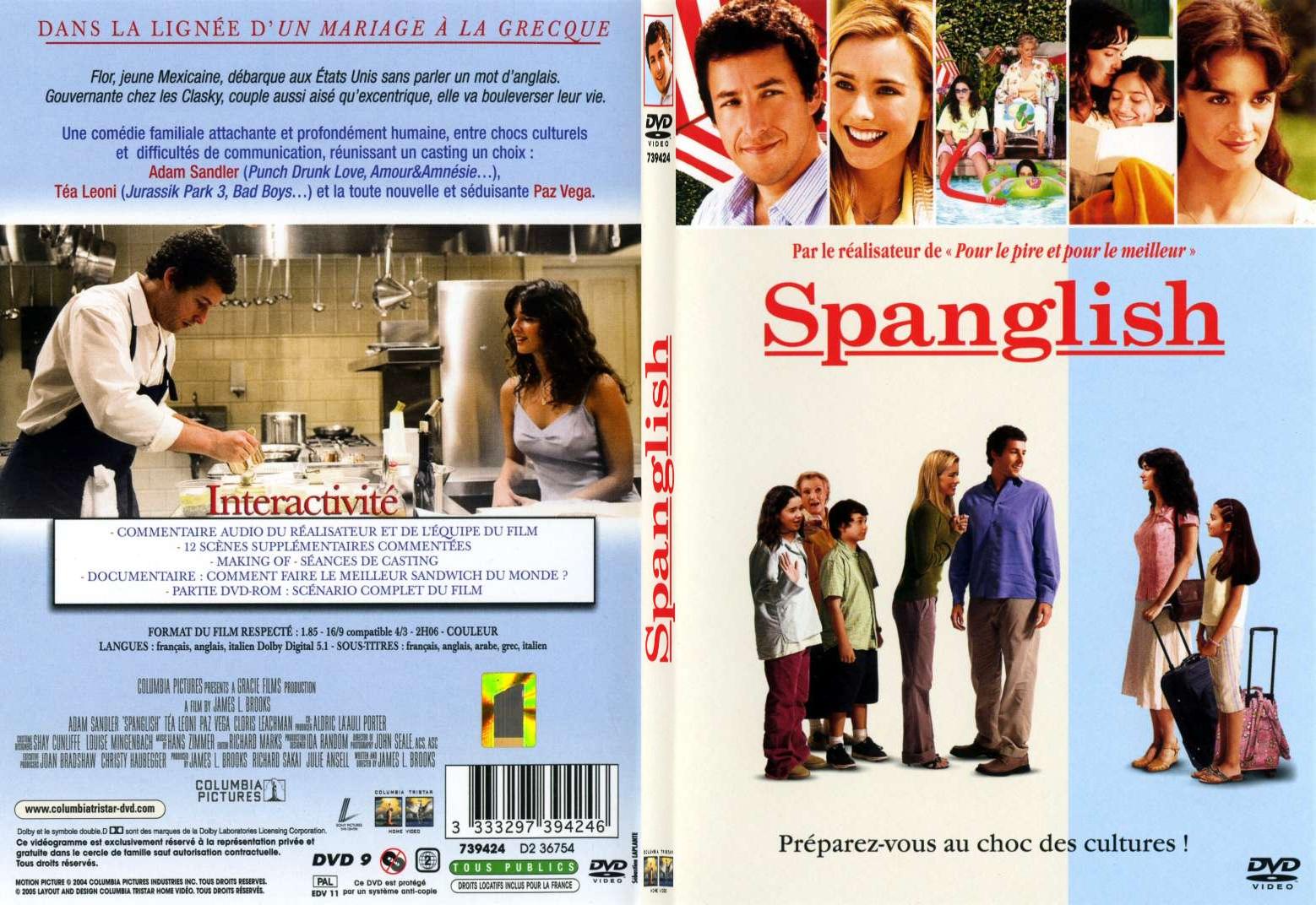 Jaquette DVD Spanglish - SLIM