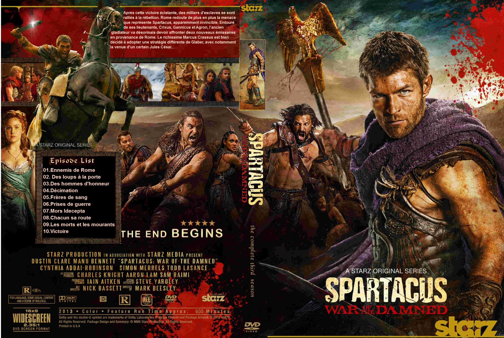 Jaquette DVD Spartacus La Guerre des damns custom