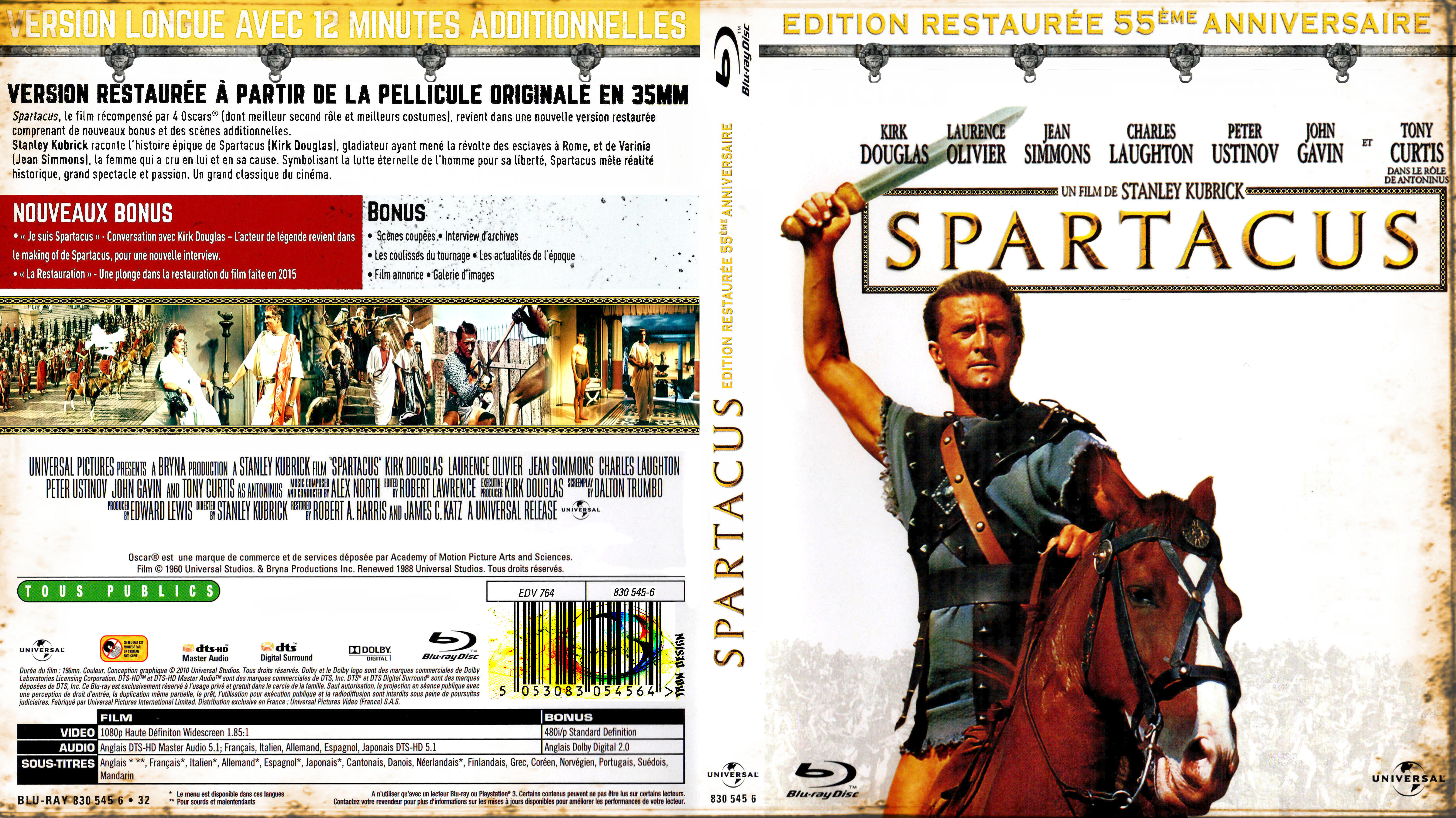 Jaquette DVD Spartacus custom (BLU-RAY)