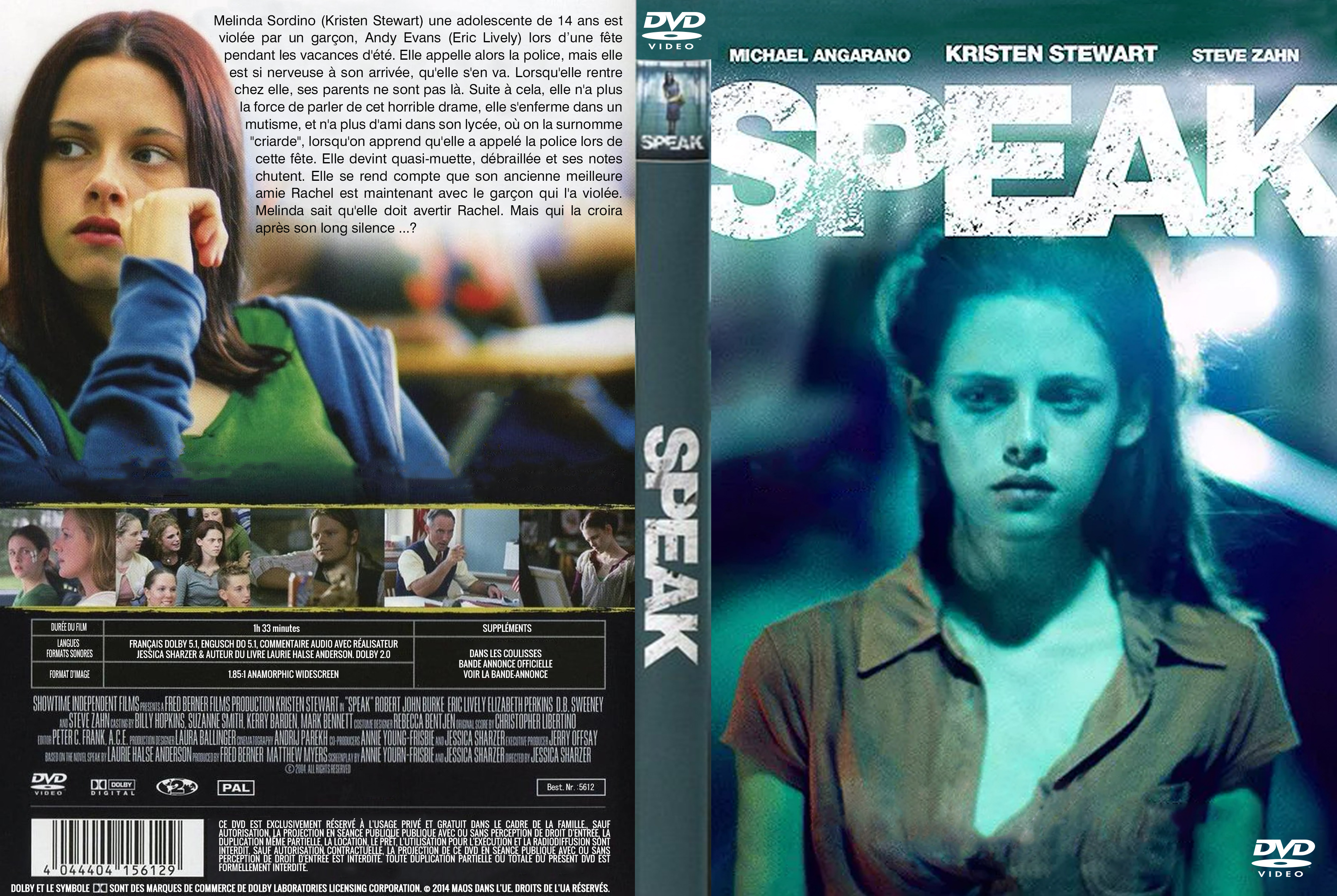 Jaquette DVD Speak custom