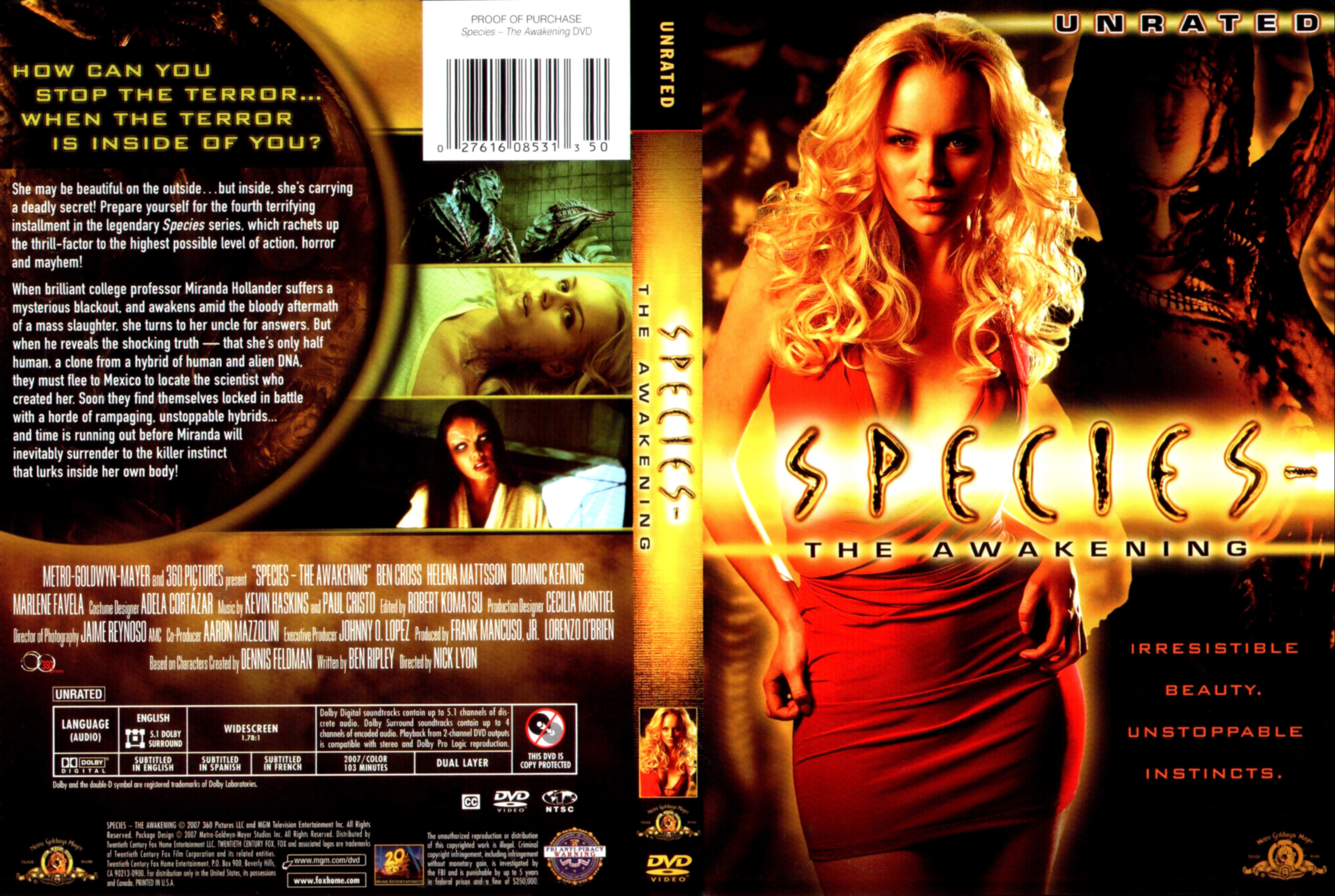 Jaquette DVD Species - The awakening