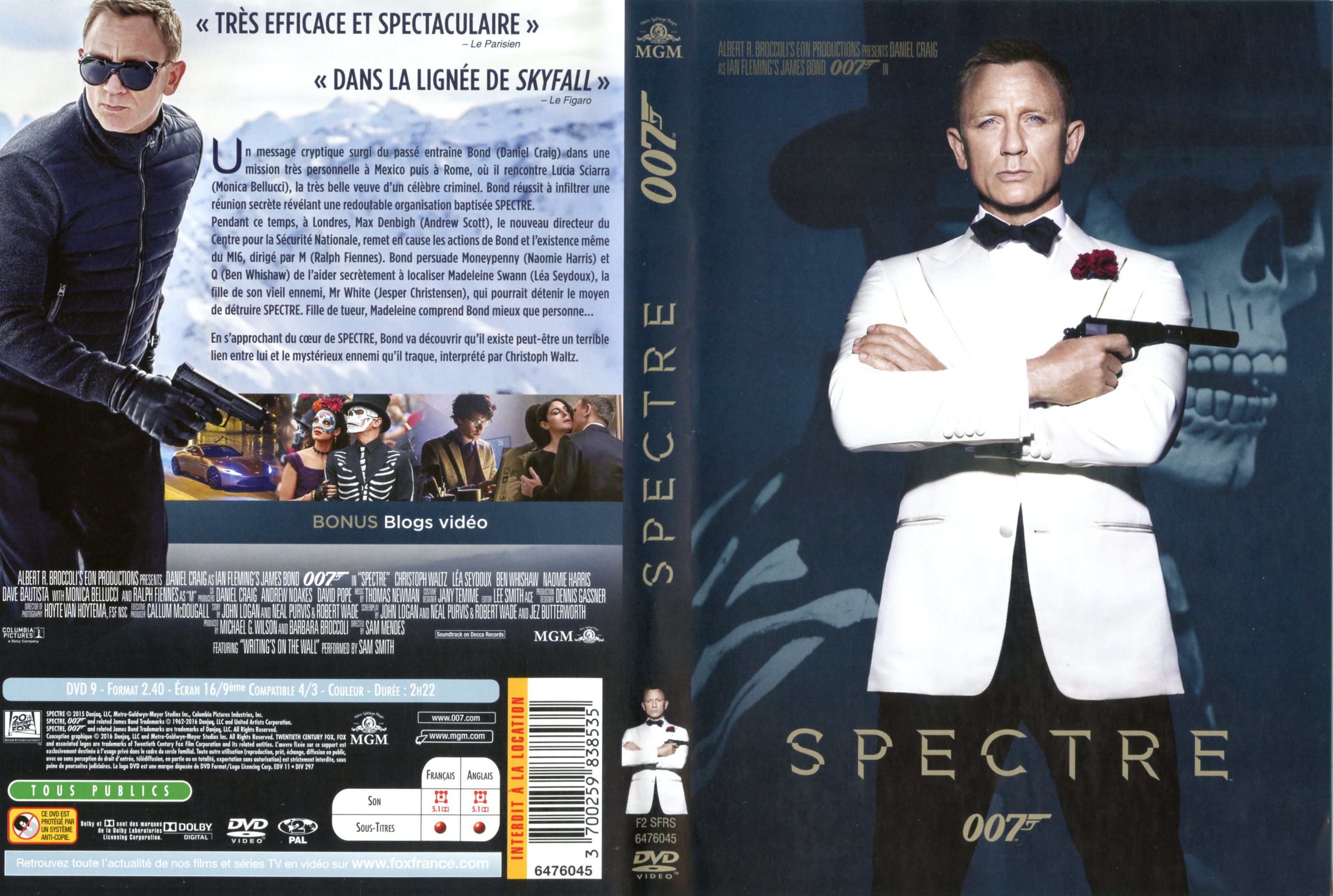 Jaquette DVD Spectre