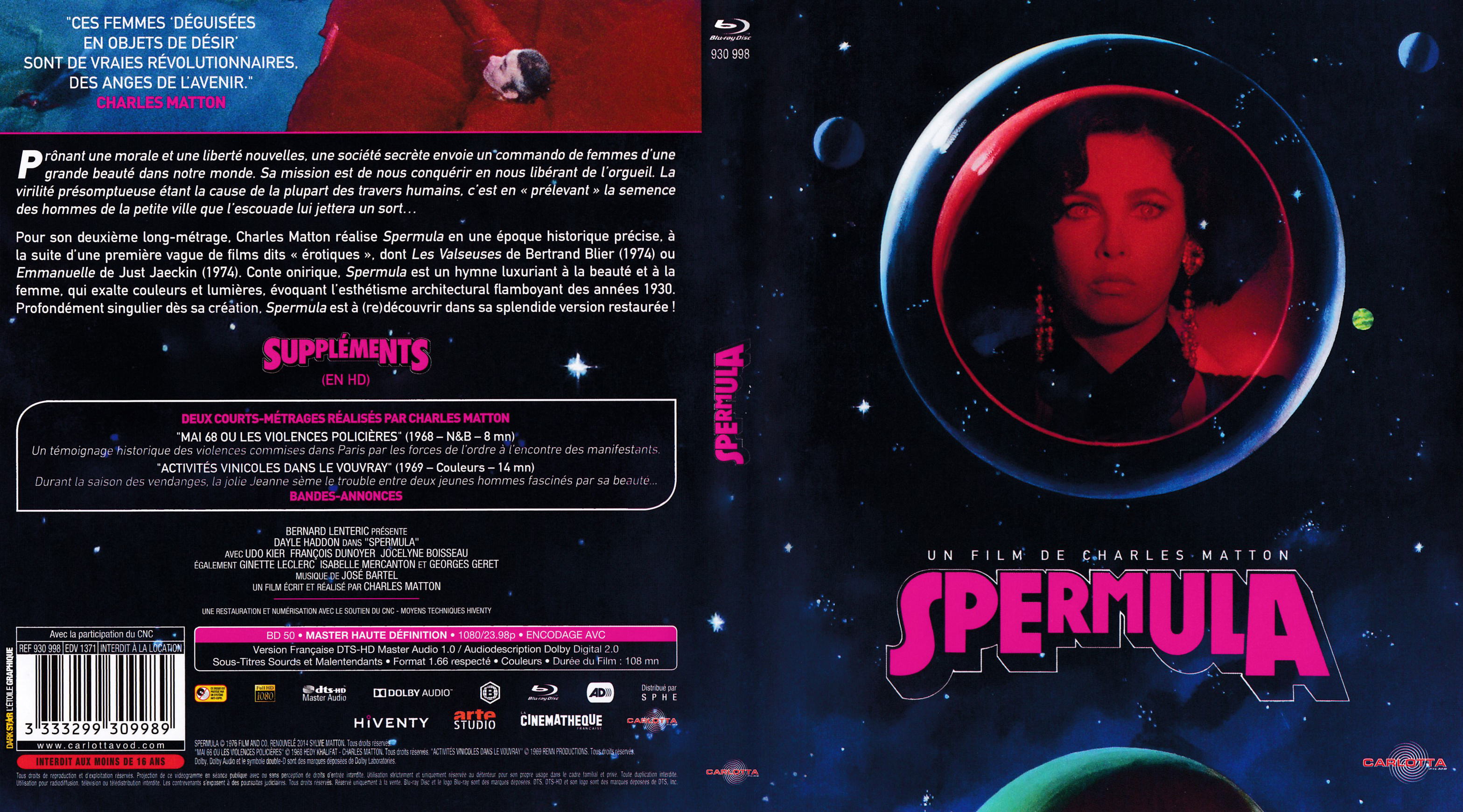 Jaquette DVD Spermula (BLU-RAY)