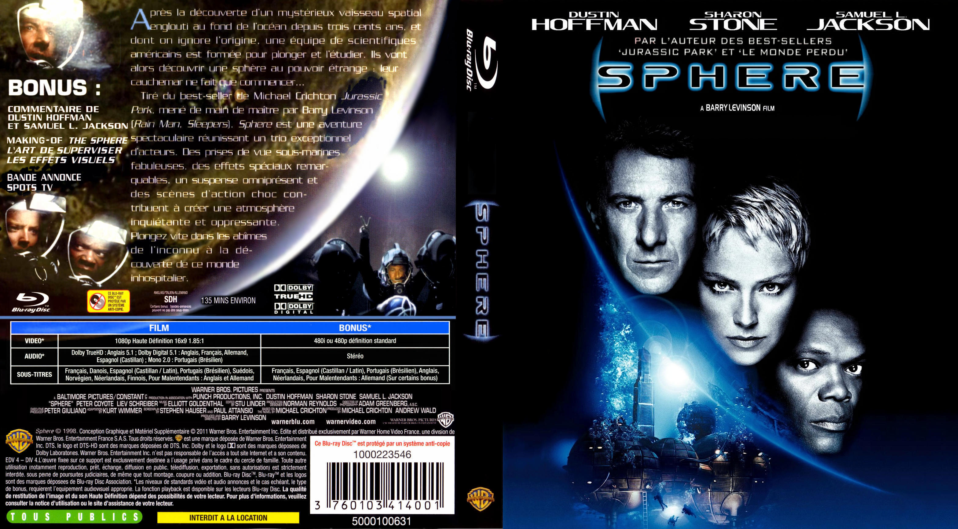 Jaquette DVD Sphre custom (BLU-RAY) v2