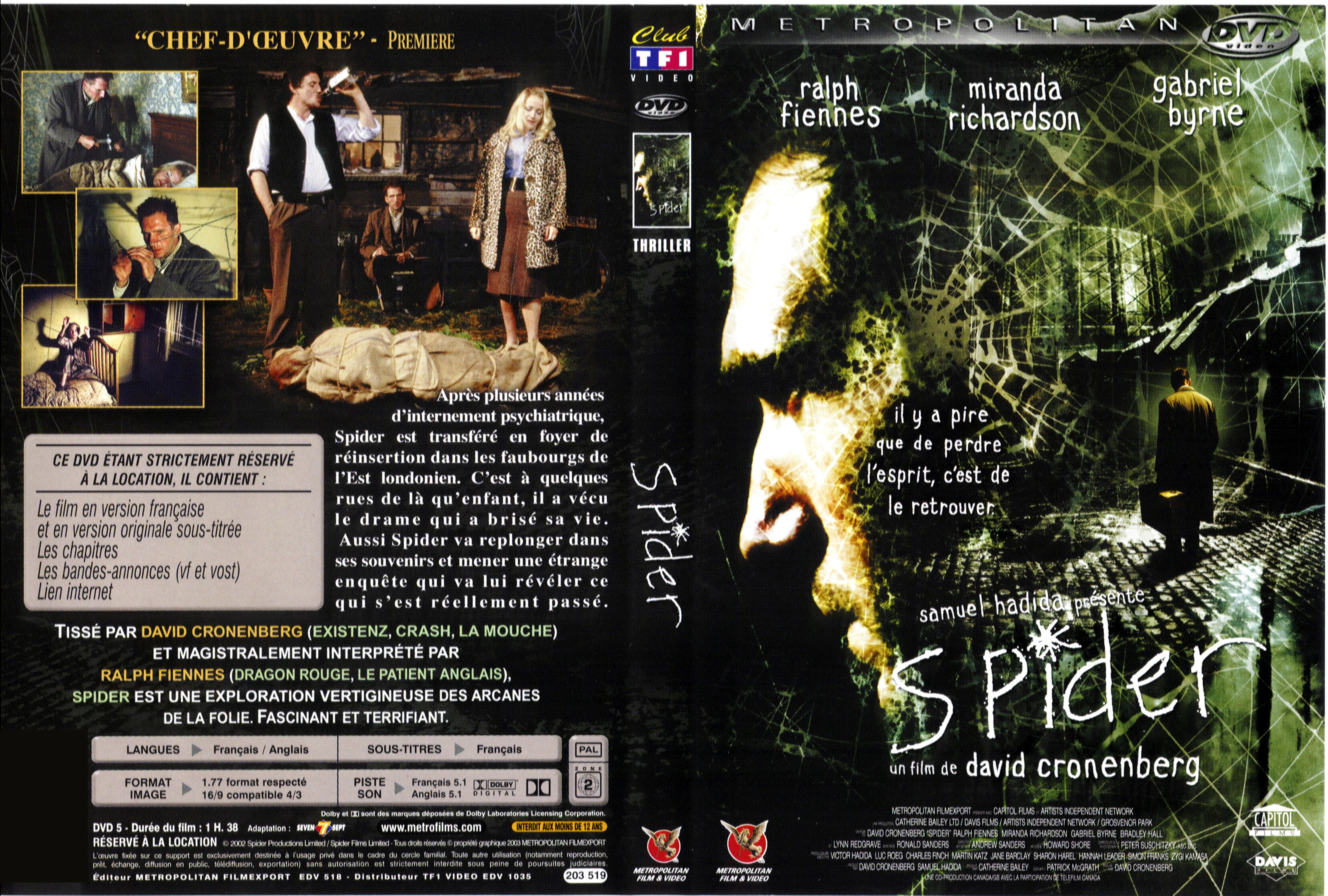 Jaquette DVD Spider