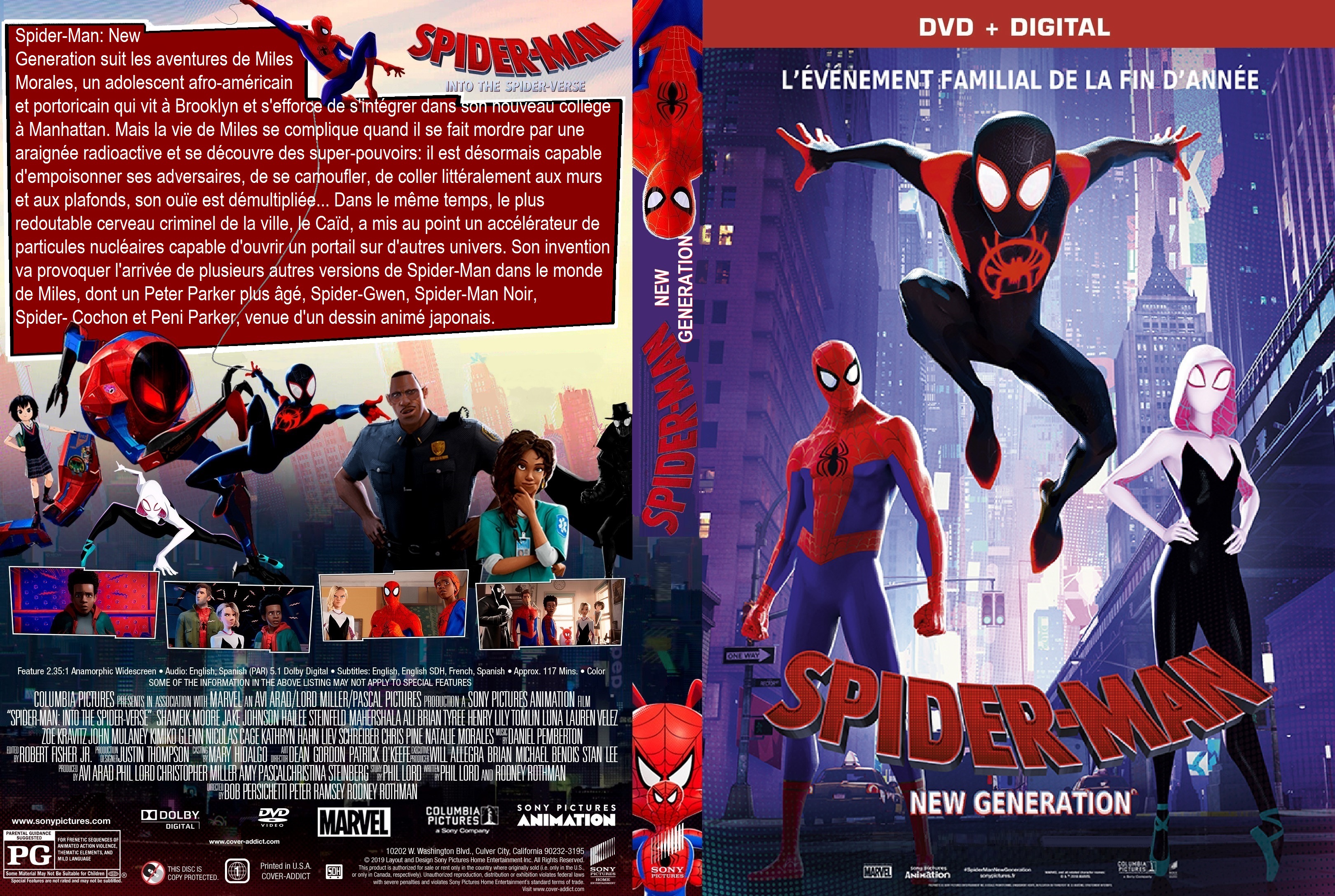 jaquette dvd de spiderman new generation custom v3