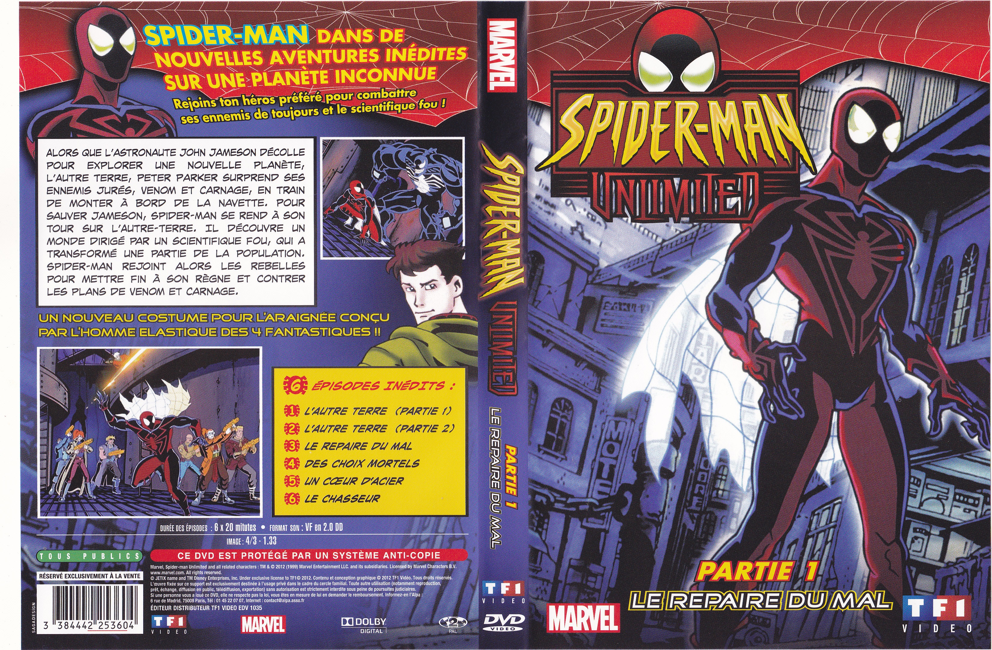 Jaquette DVD Spider Man Unlimited - Partie 1 Le Repaire du Mal