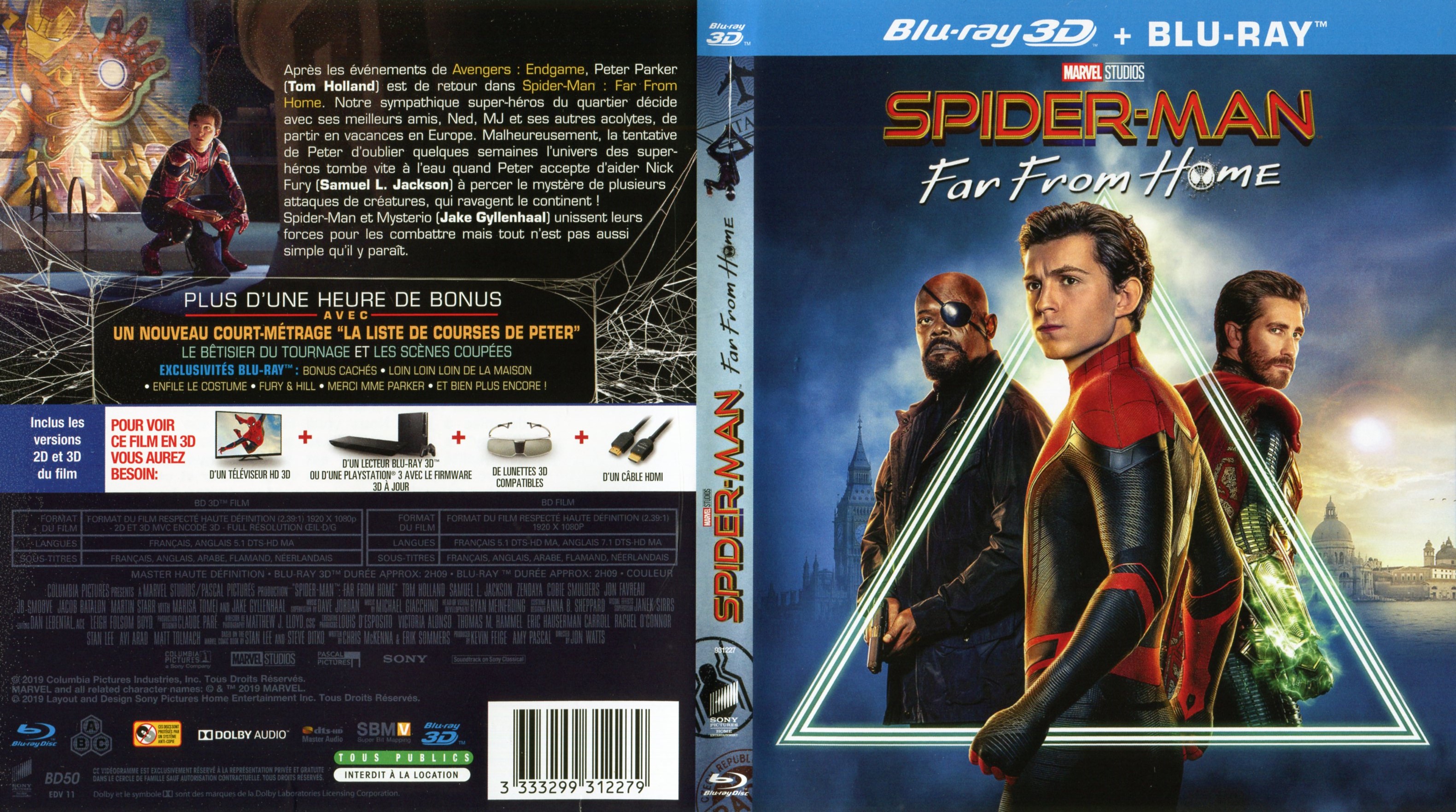 Jaquette DVD Spider-man Far from home 3D (BLU-RAY)