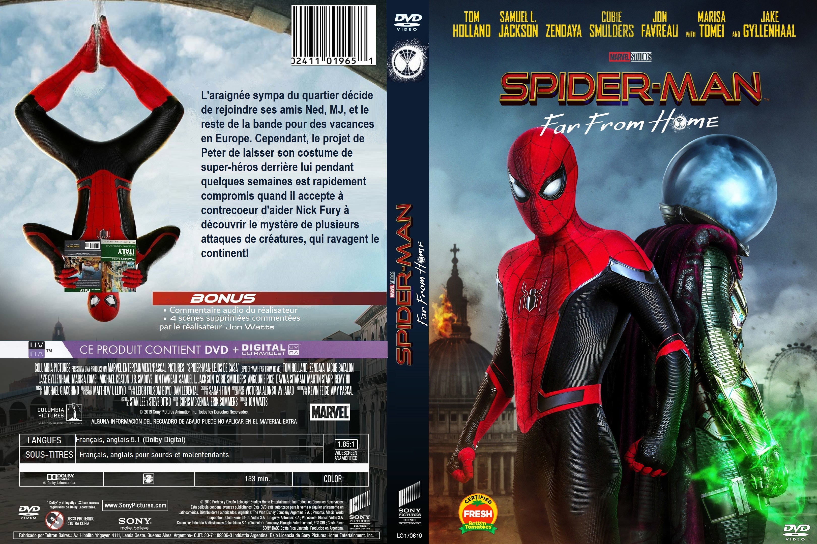 Jaquette DVD Spider-man Far from home Custom v2