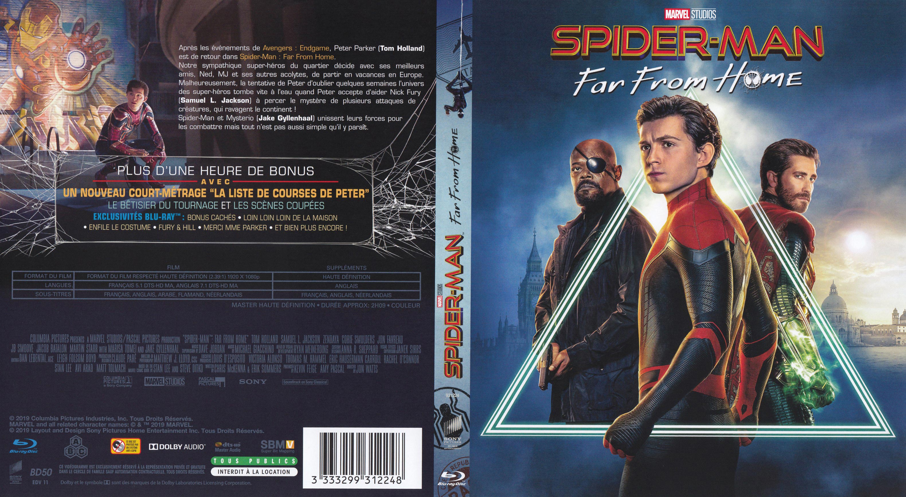Jaquette Dvd De Spider Man Far From Home Blu Ray Cinéma Passion