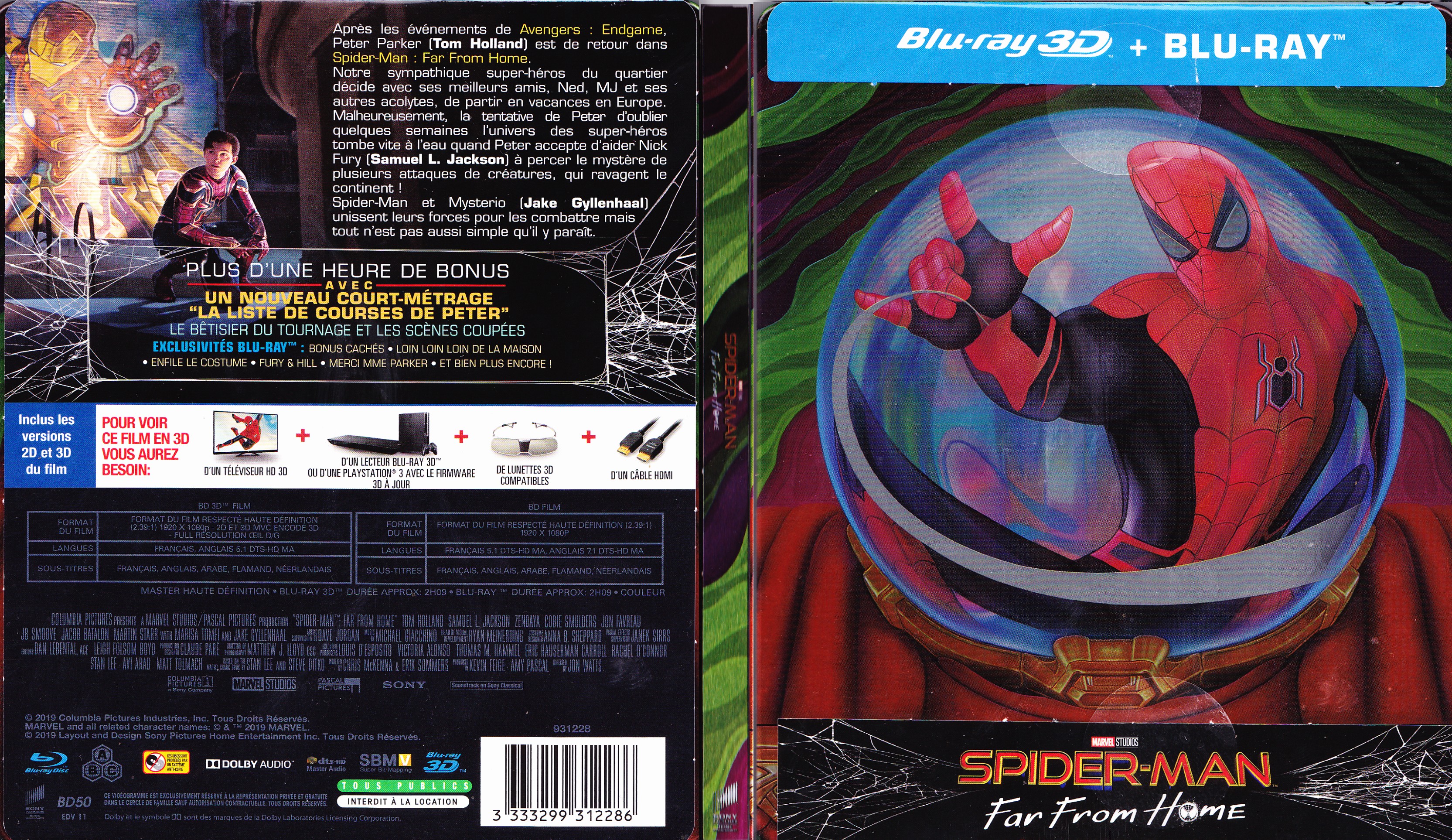 Jaquette DVD Spider-man Far from home (BLU-RAY) v2