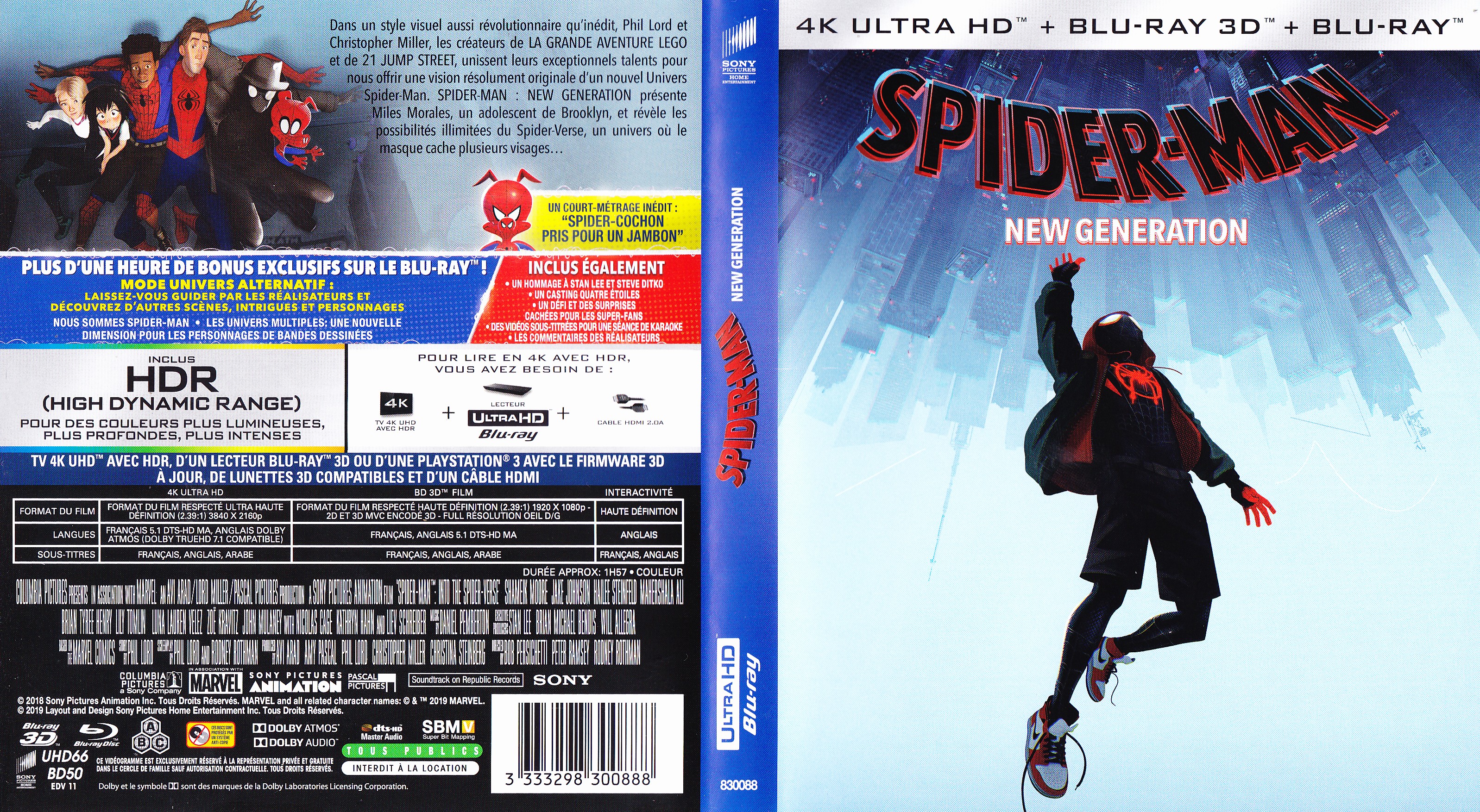 Jaquette DVD Spider-man New Generation (BLU-RAY)