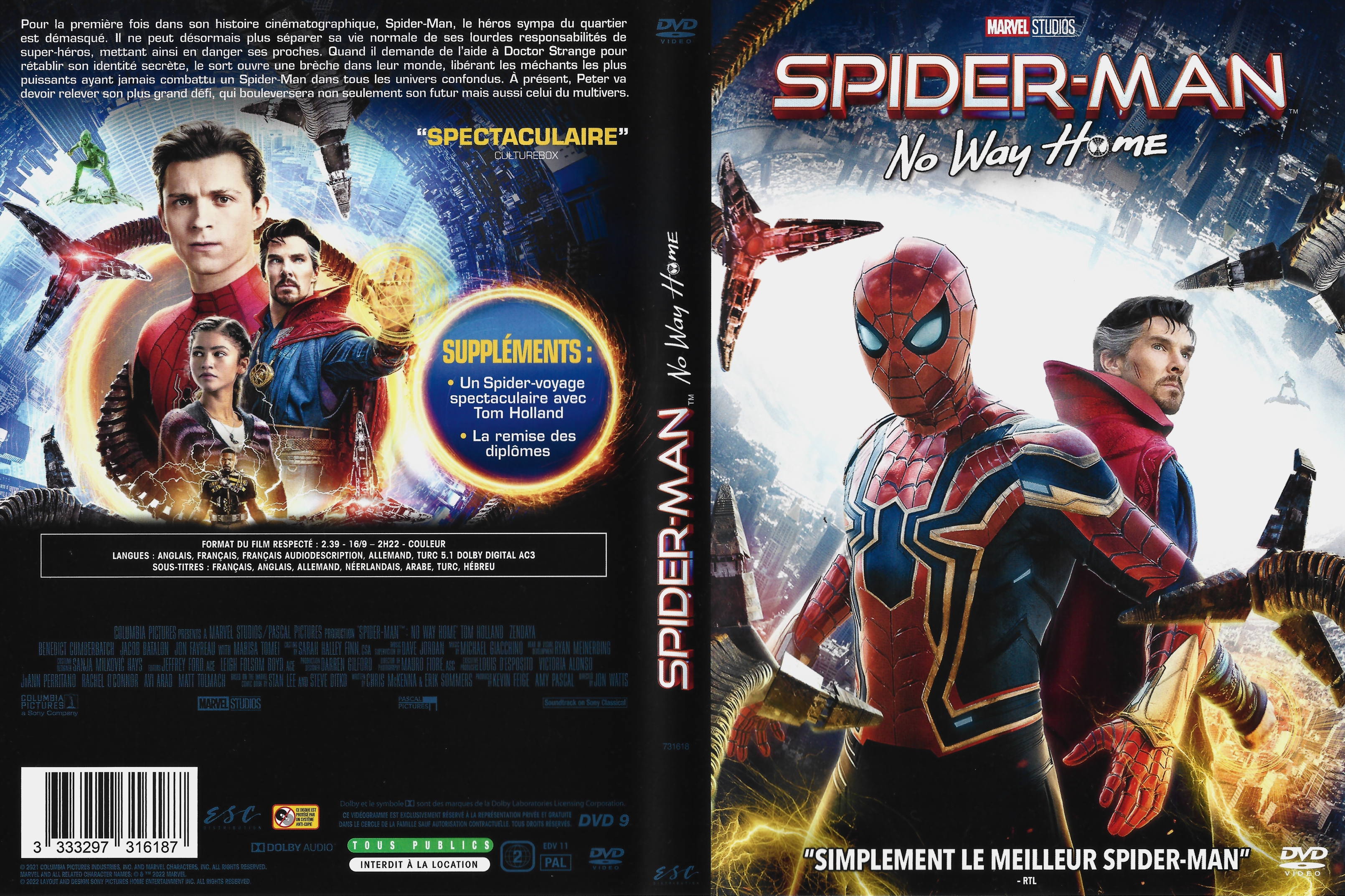 Jaquette DVD Spider-man no way home