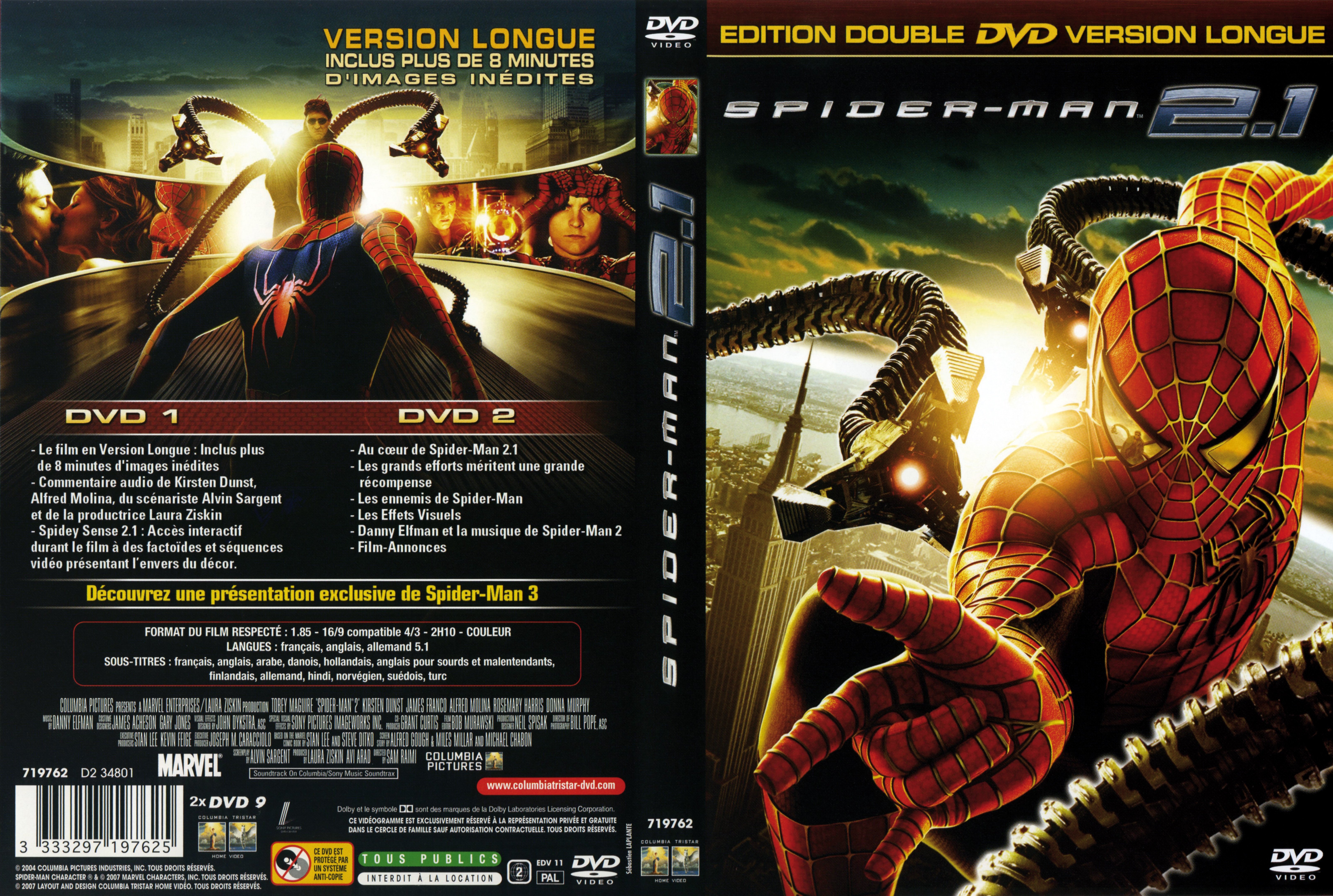 Jaquette DVD Spiderman 2 v3