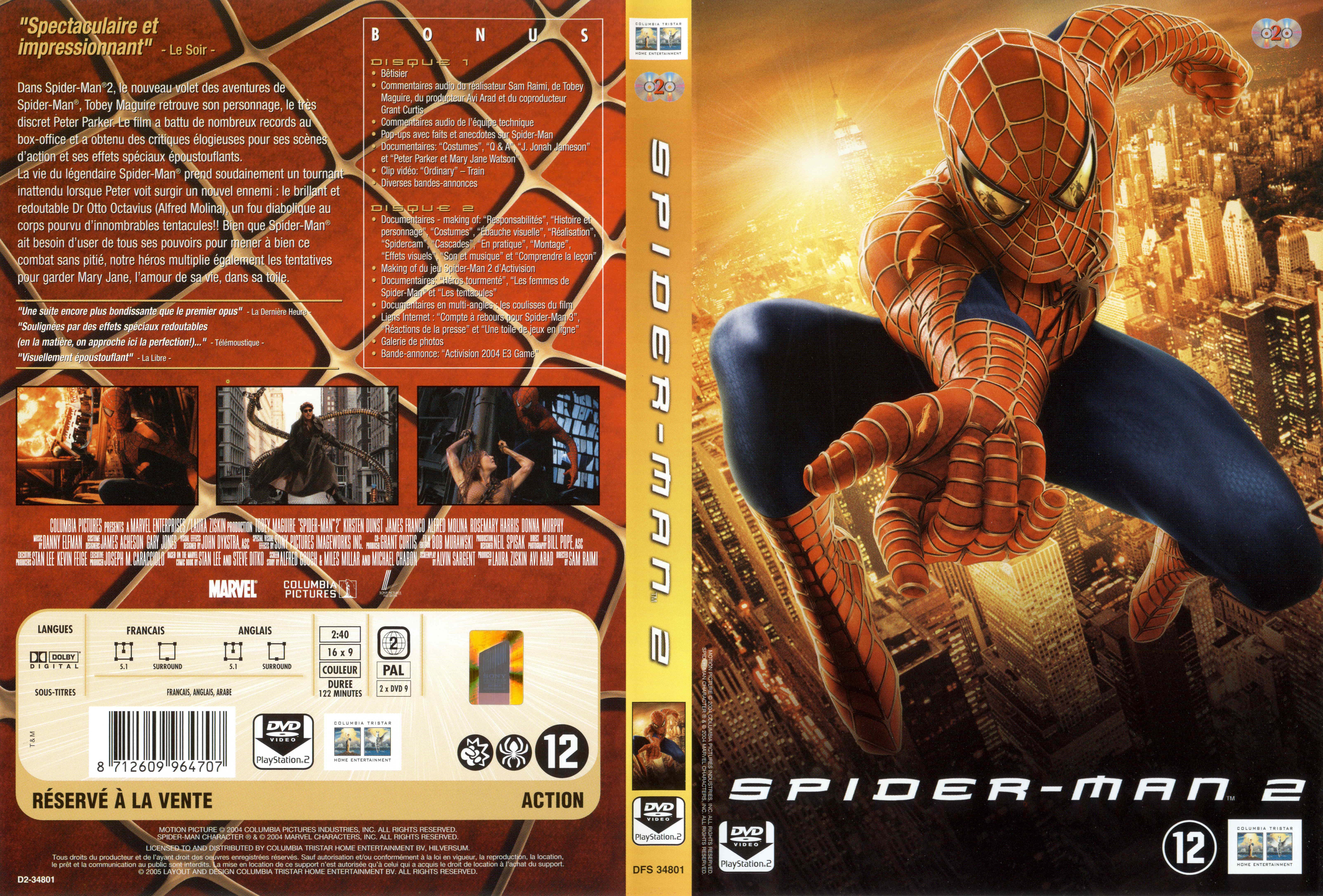 Jaquette DVD Spiderman 2 v4