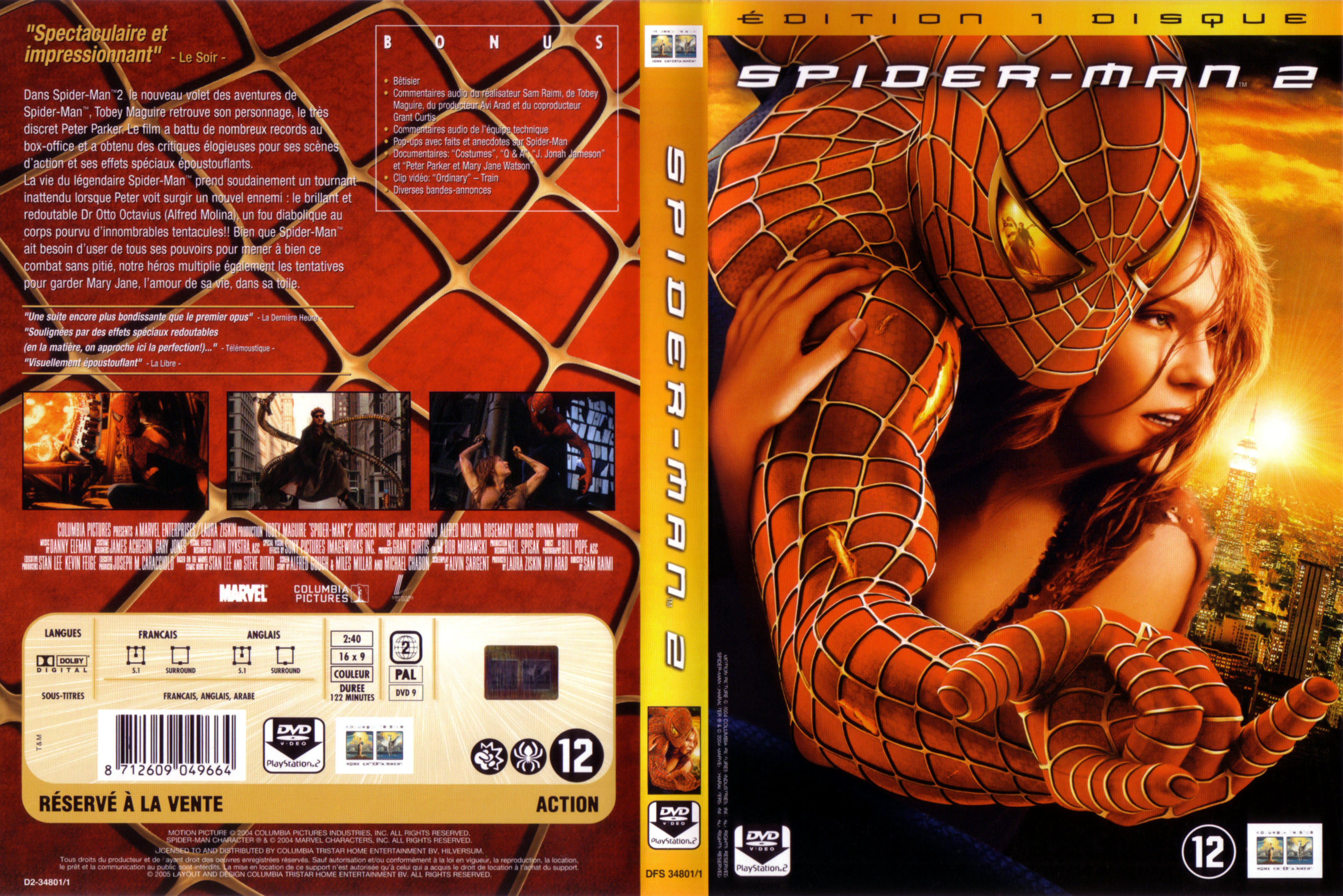 Jaquette DVD Spiderman 2 v5