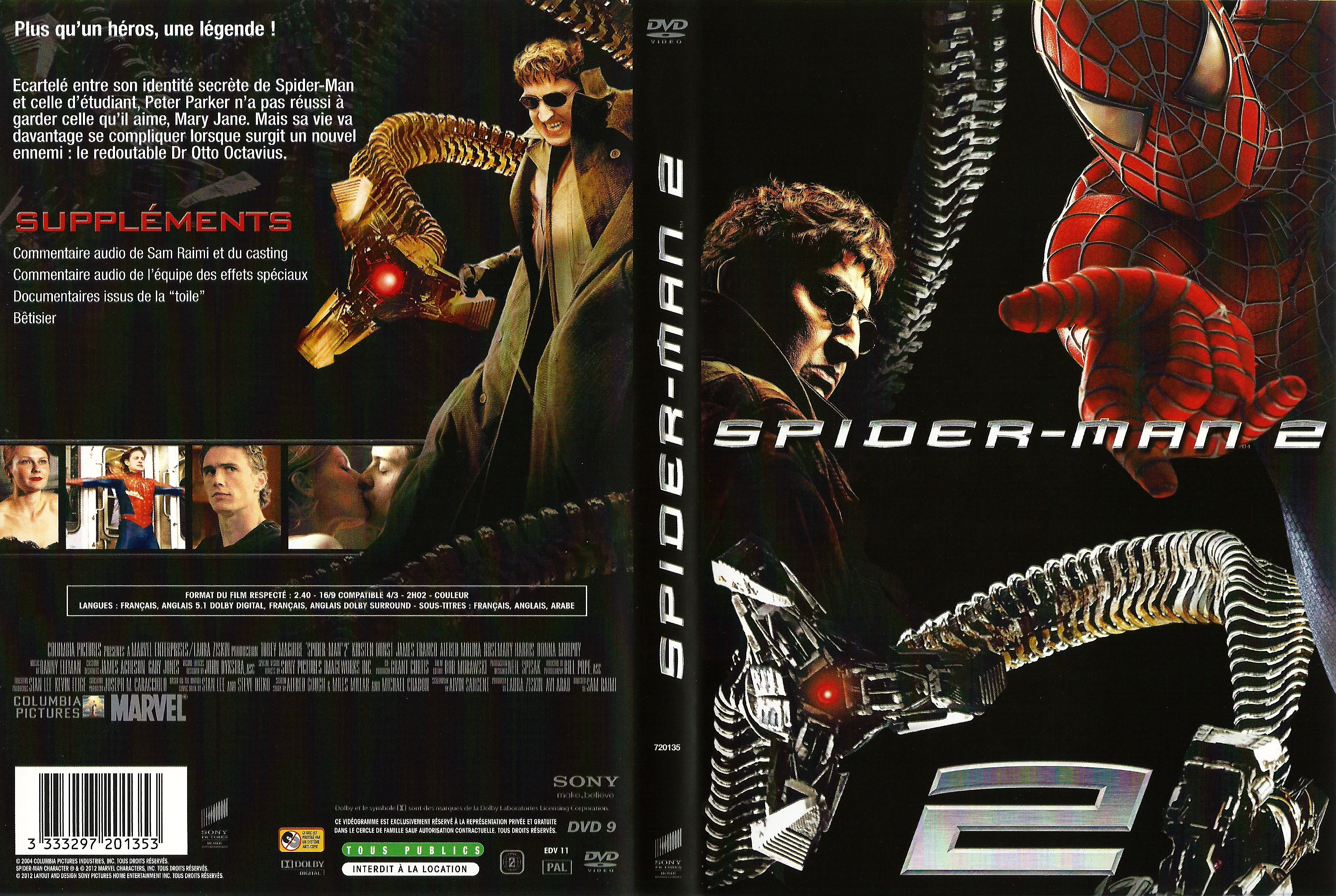 Jaquette DVD Spiderman 2 v6