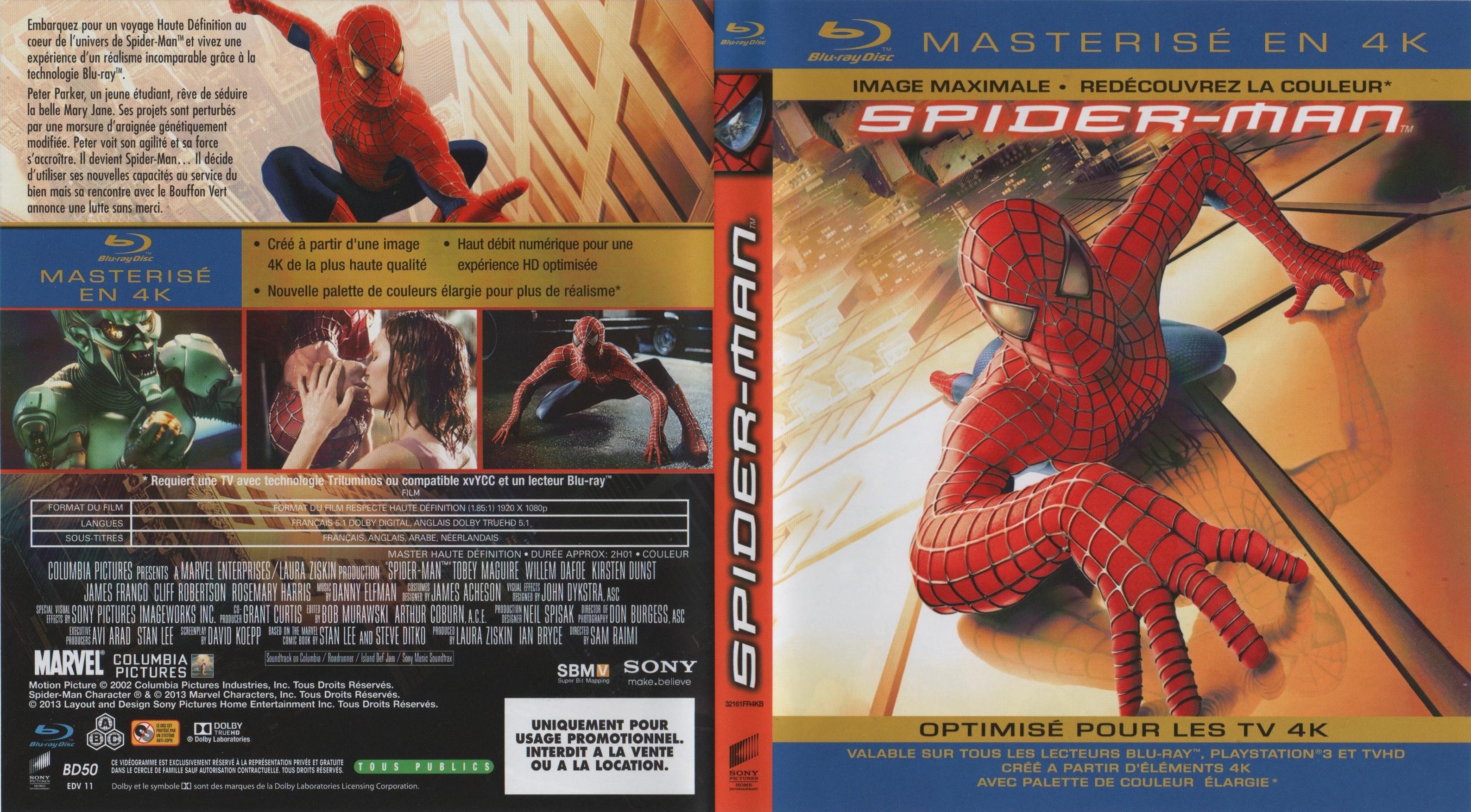 Jaquette DVD Spiderman (BLU-RAY) v2