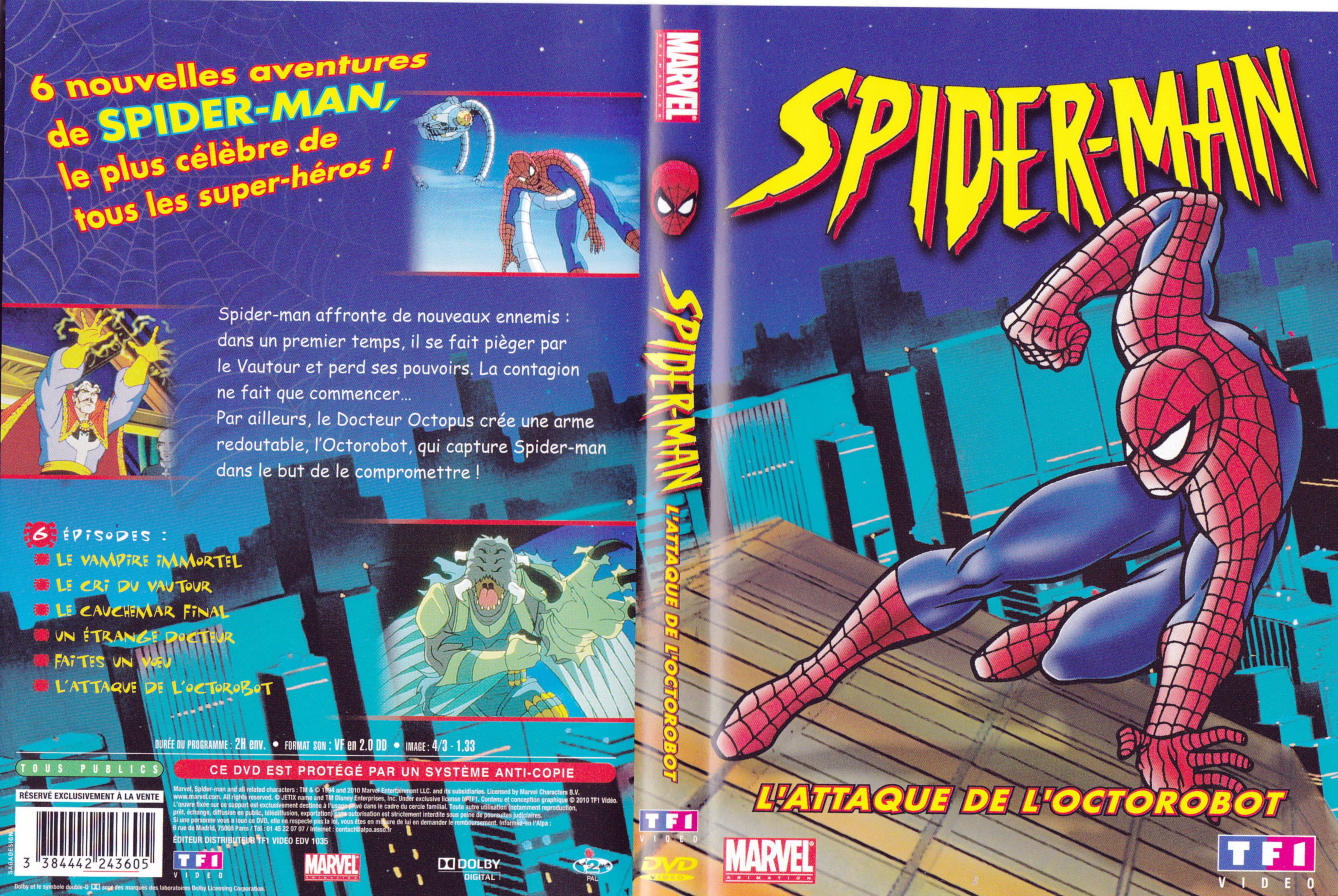 Jaquette Dvd De Spiderman Lattaque De Loctorobot Da Cinéma Passion