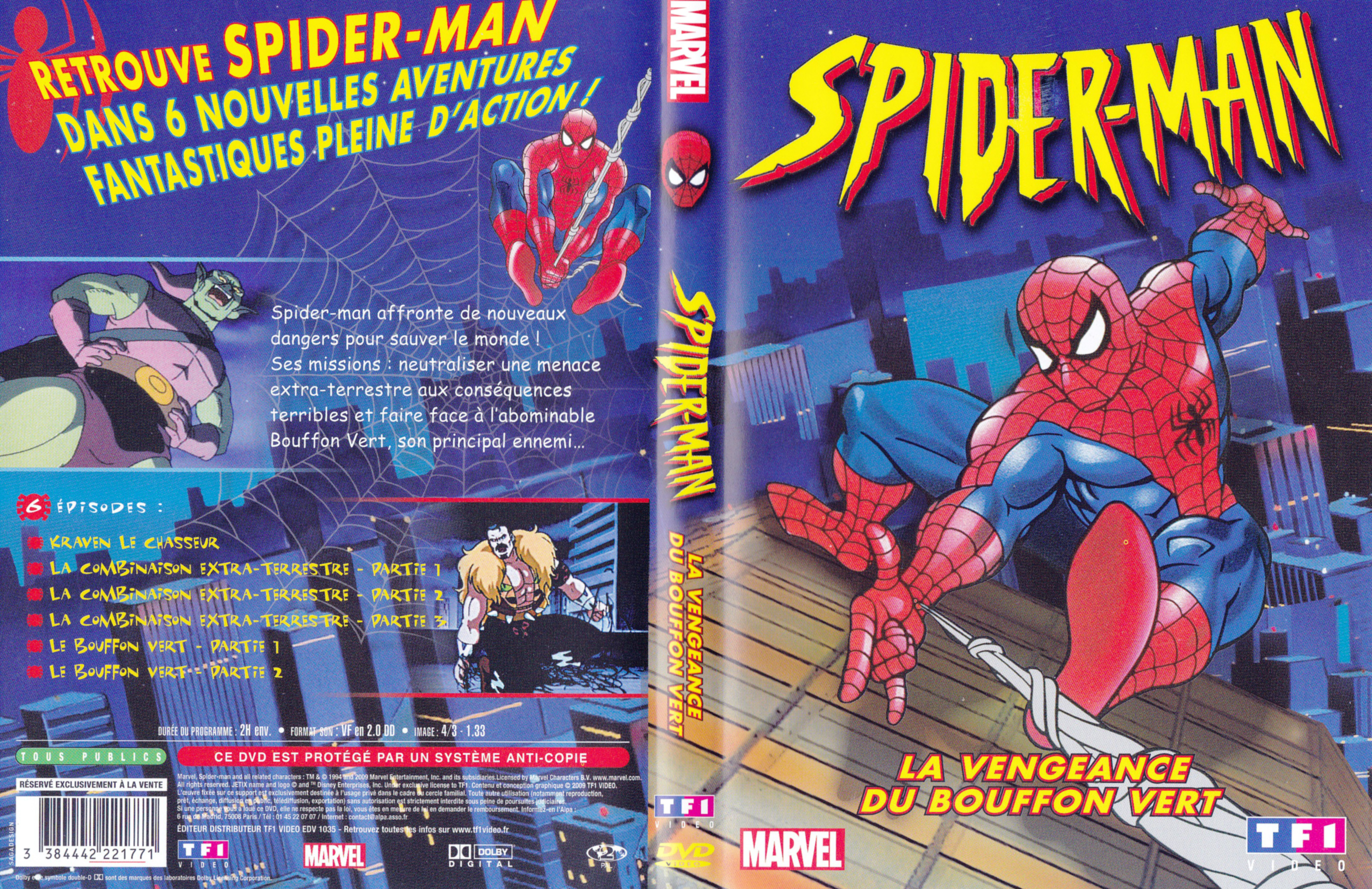 Jaquette DVD Spiderman - La vengeance du bouffon vert (DA)