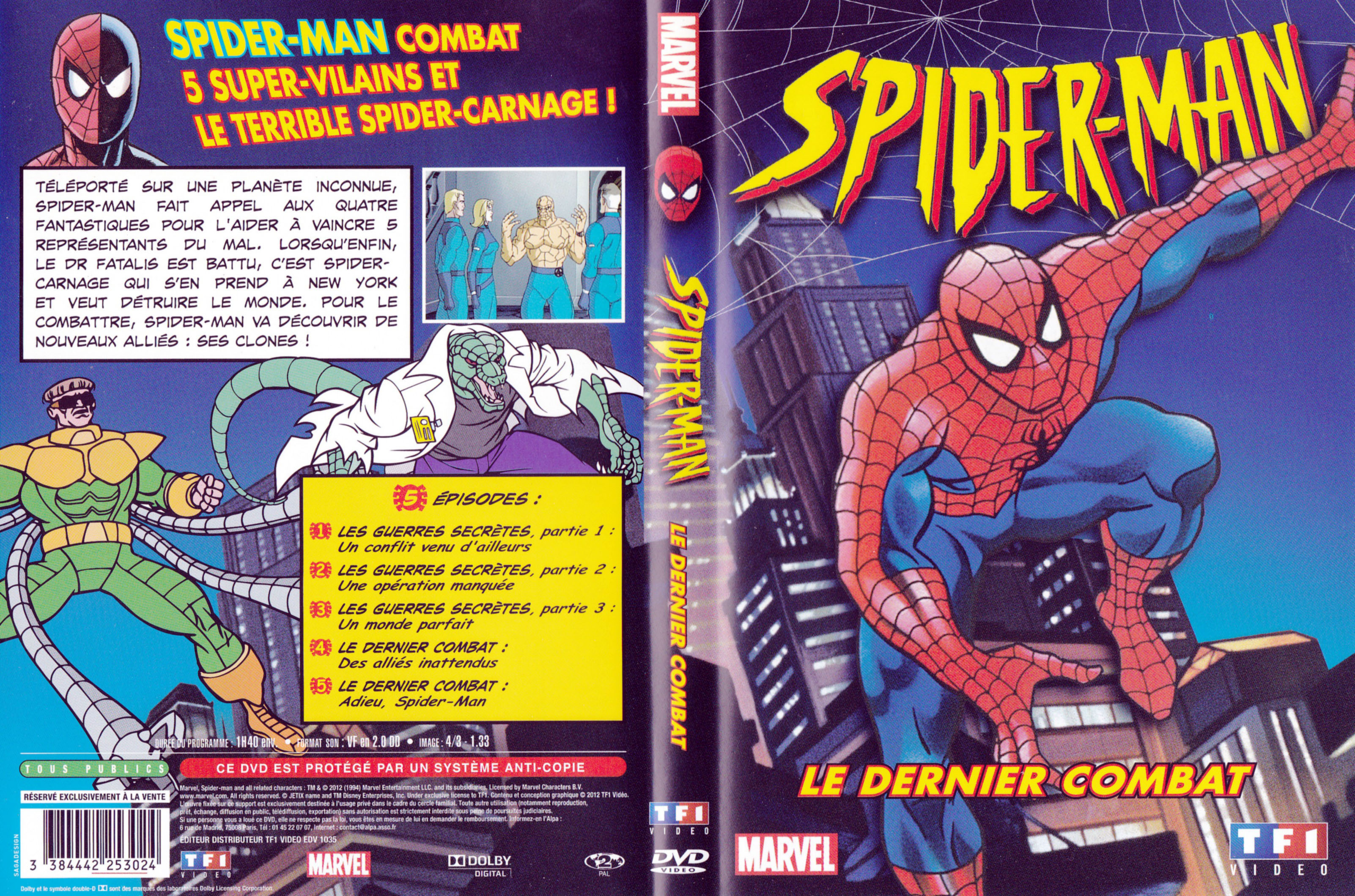 Jaquette DVD Spiderman - Le dernier combat (DA)