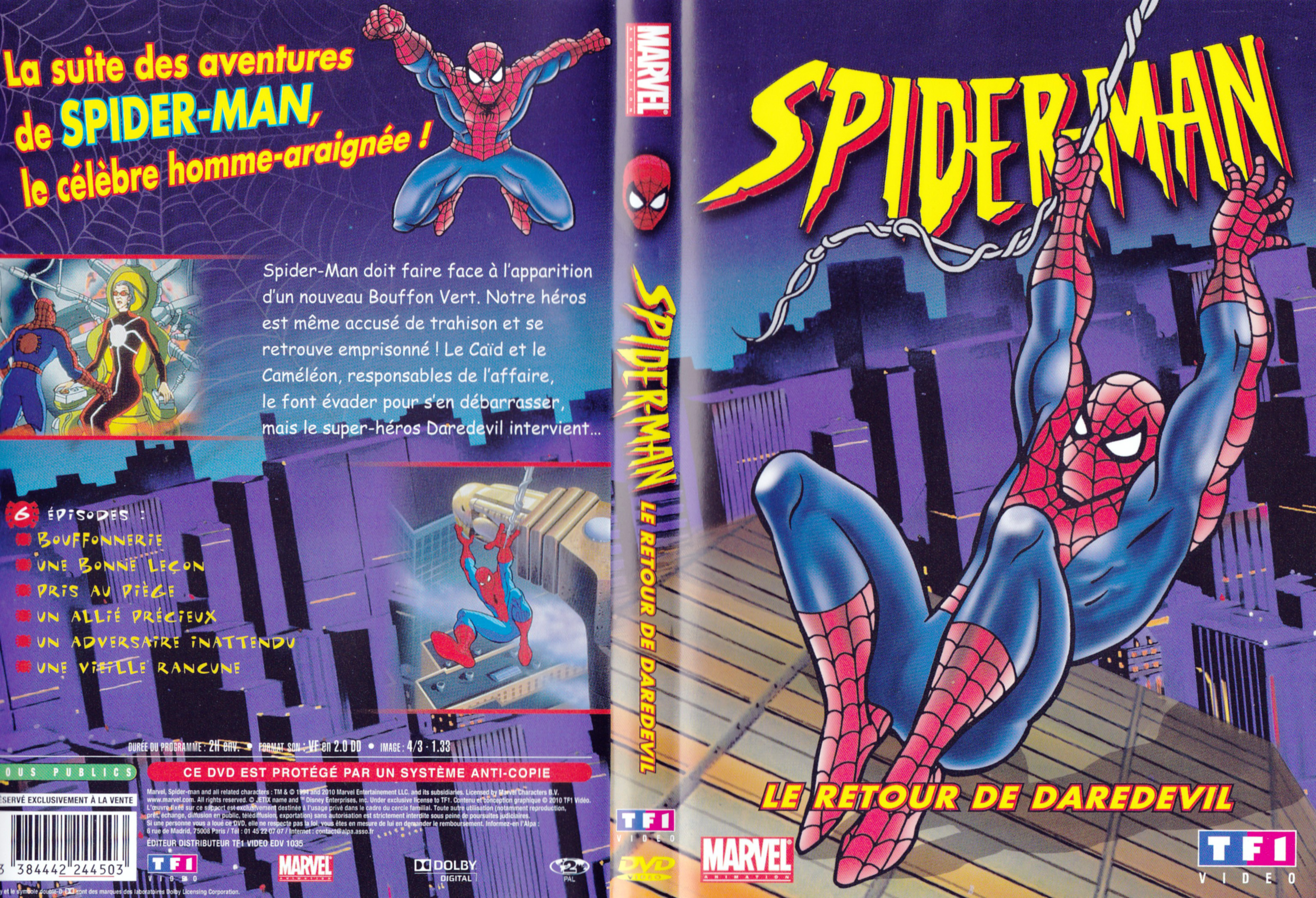 Jaquette DVD Spiderman - Le retour de Daredevil (DA)