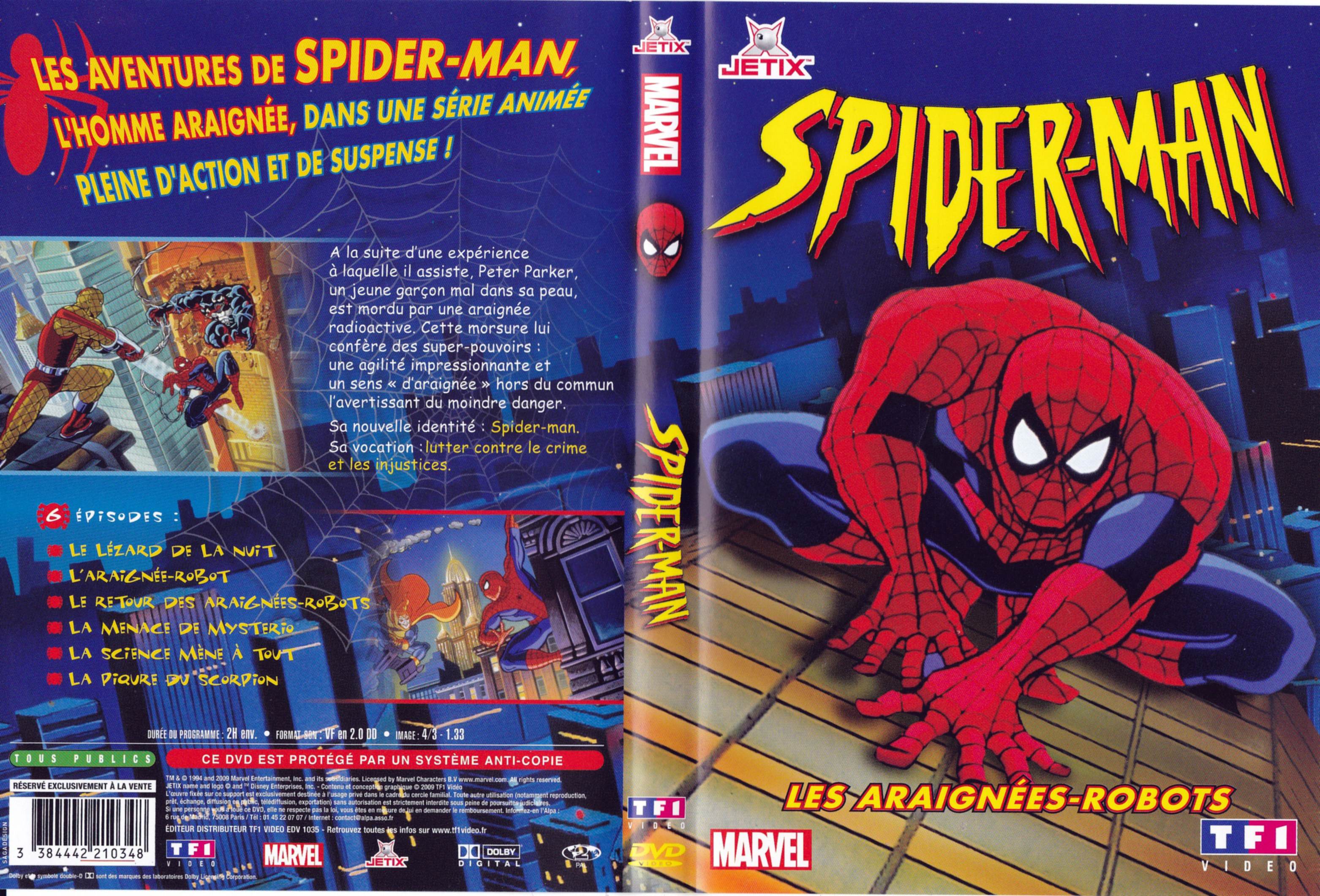 Jaquette DVD Spiderman - Les araignées-robots (DA) .