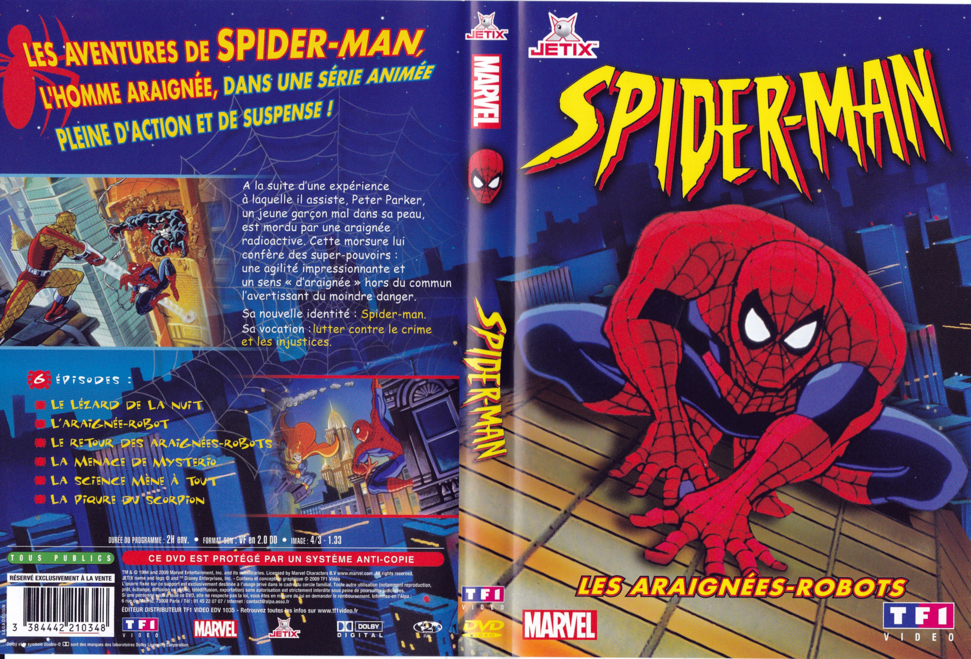 Jaquette DVD Spiderman - Les araignes-robots (DA)