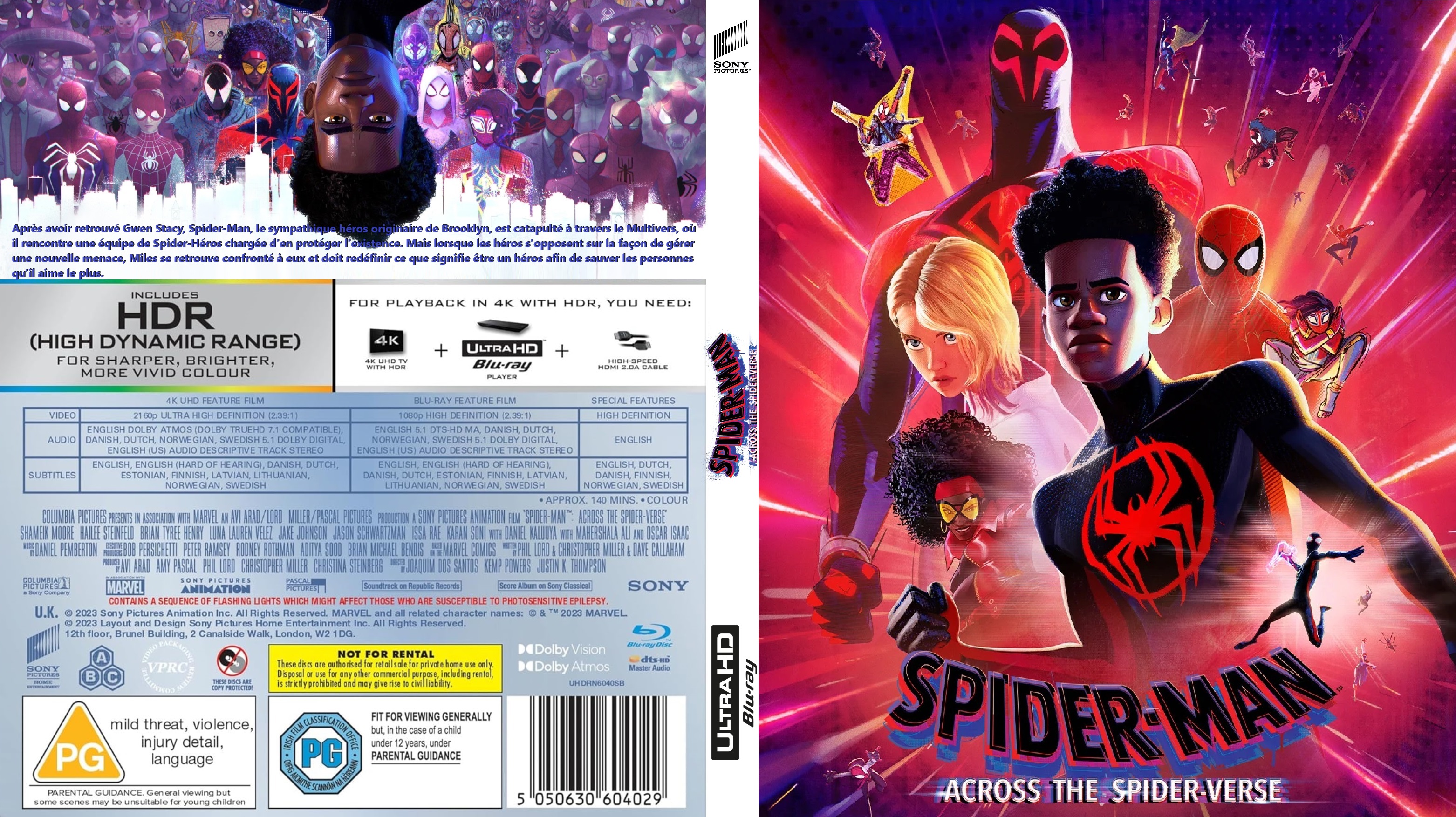 Jaquette DVD Spiderman across the spider verse custom 4K (BLU-RAY)