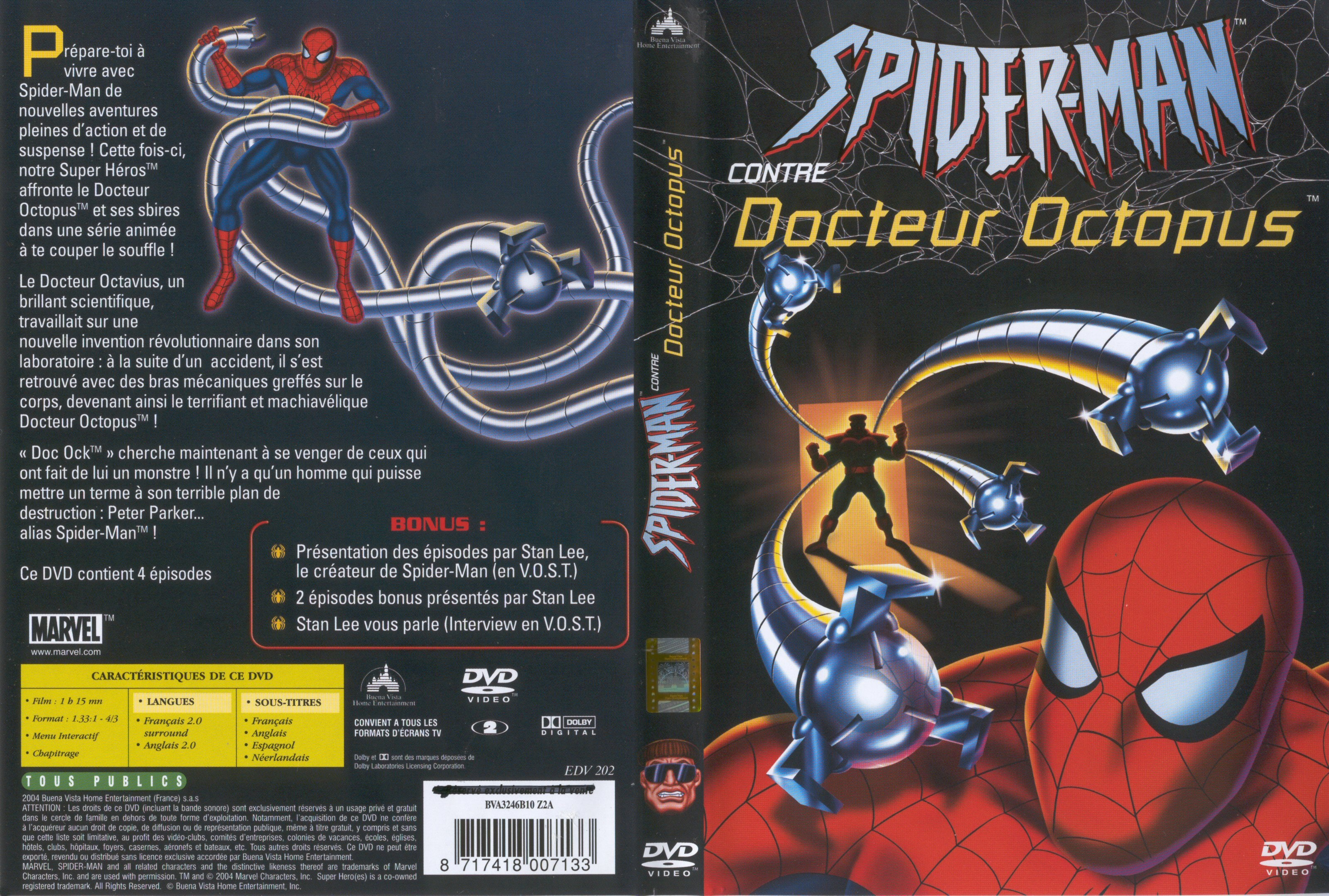 Jaquette DVD Spiderman contre docteur Octopus (DA)