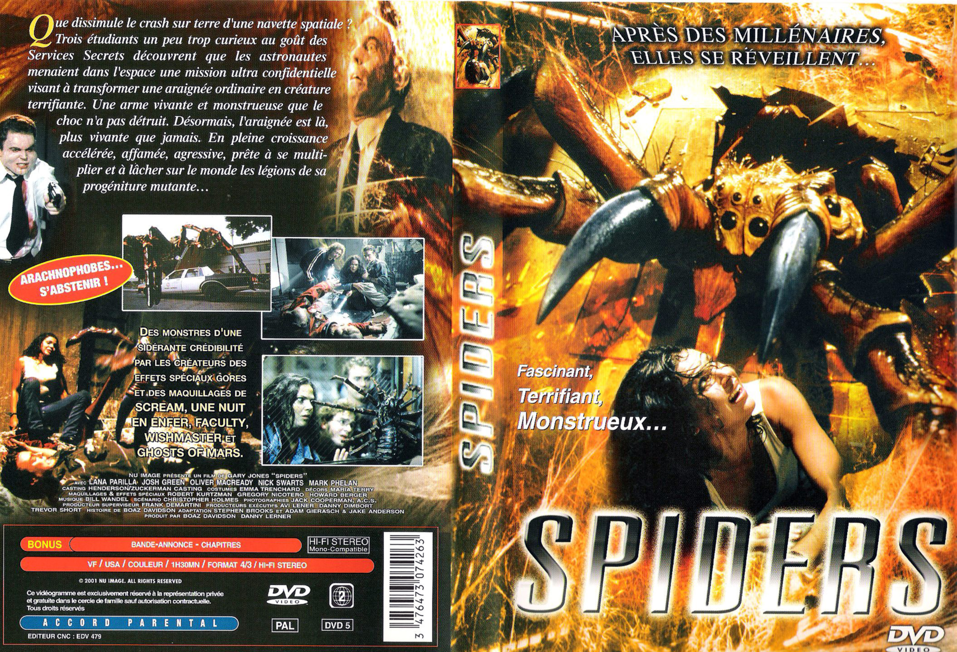 Jaquette DVD Spiders
