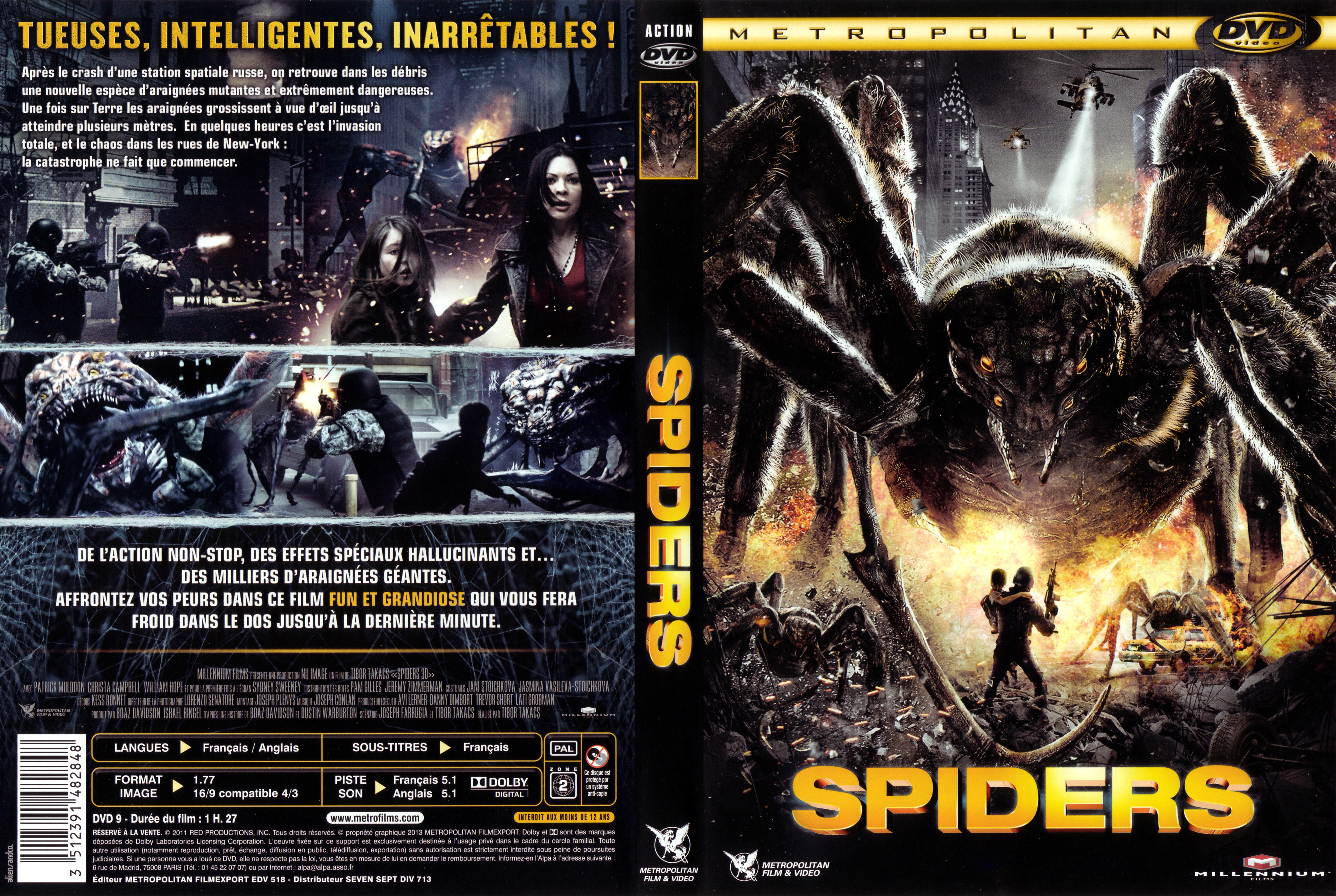 Jaquette DVD Spiders (2011)