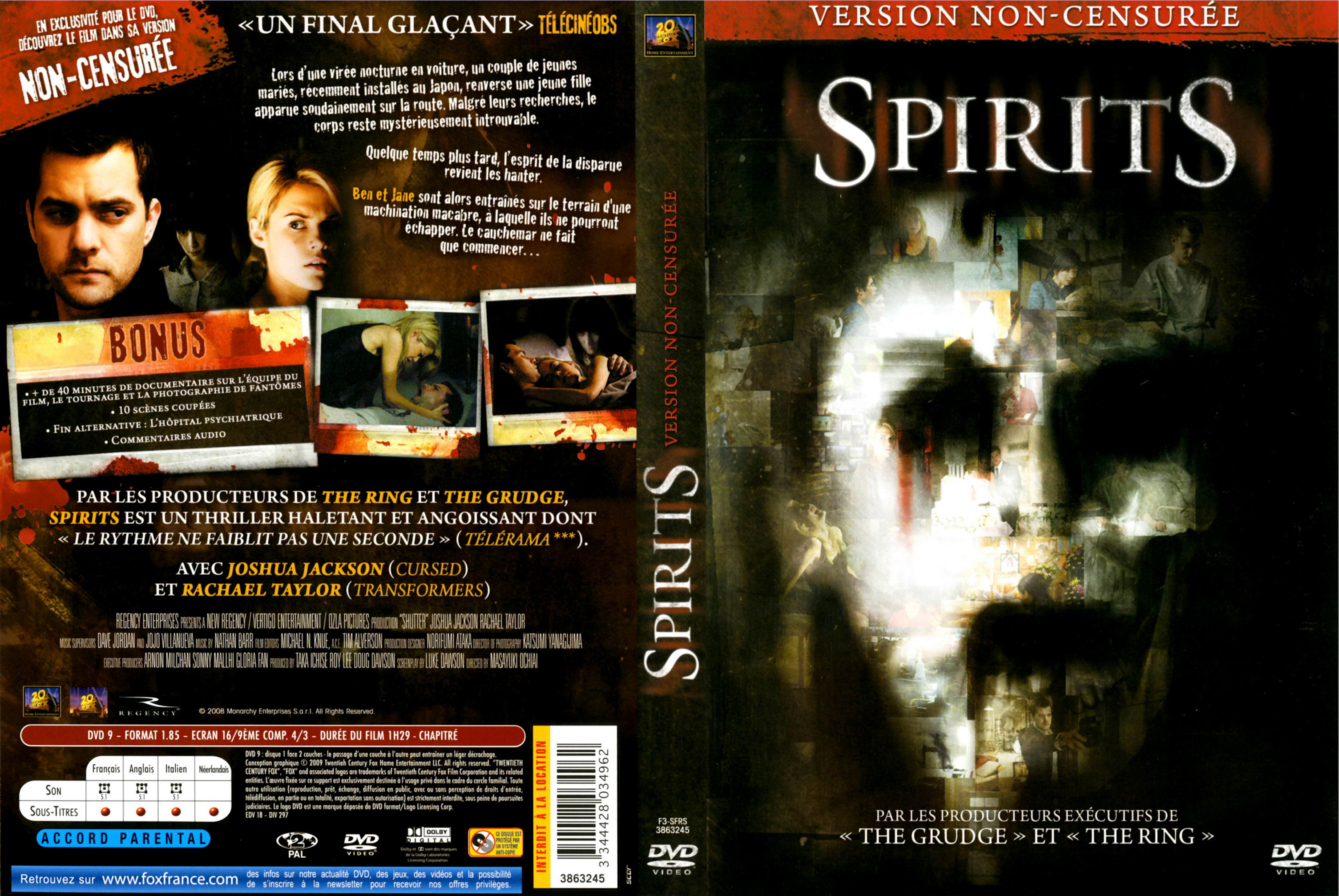 Jaquette DVD Spirits (2009)