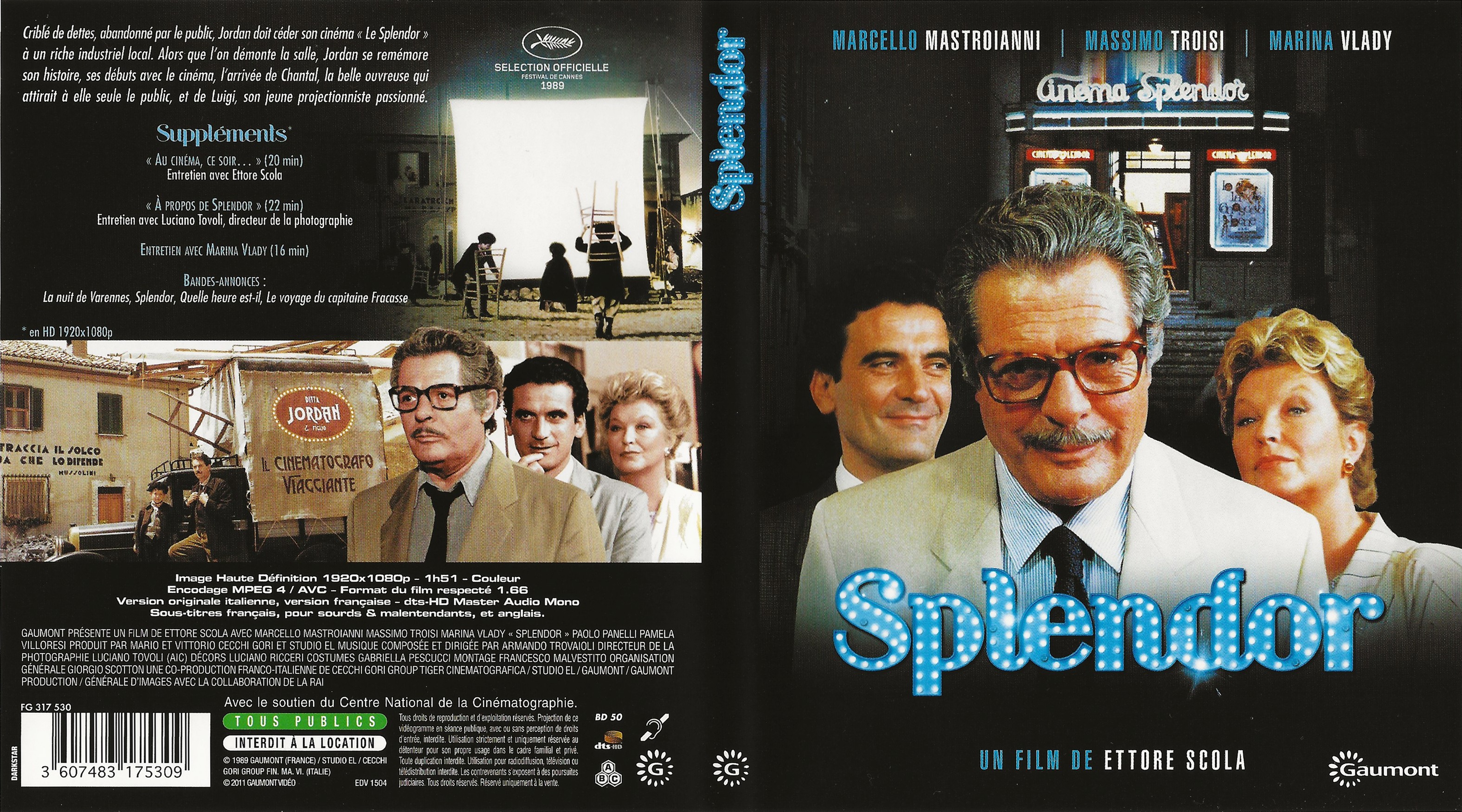 Jaquette DVD Splendor (BLU-RAY)