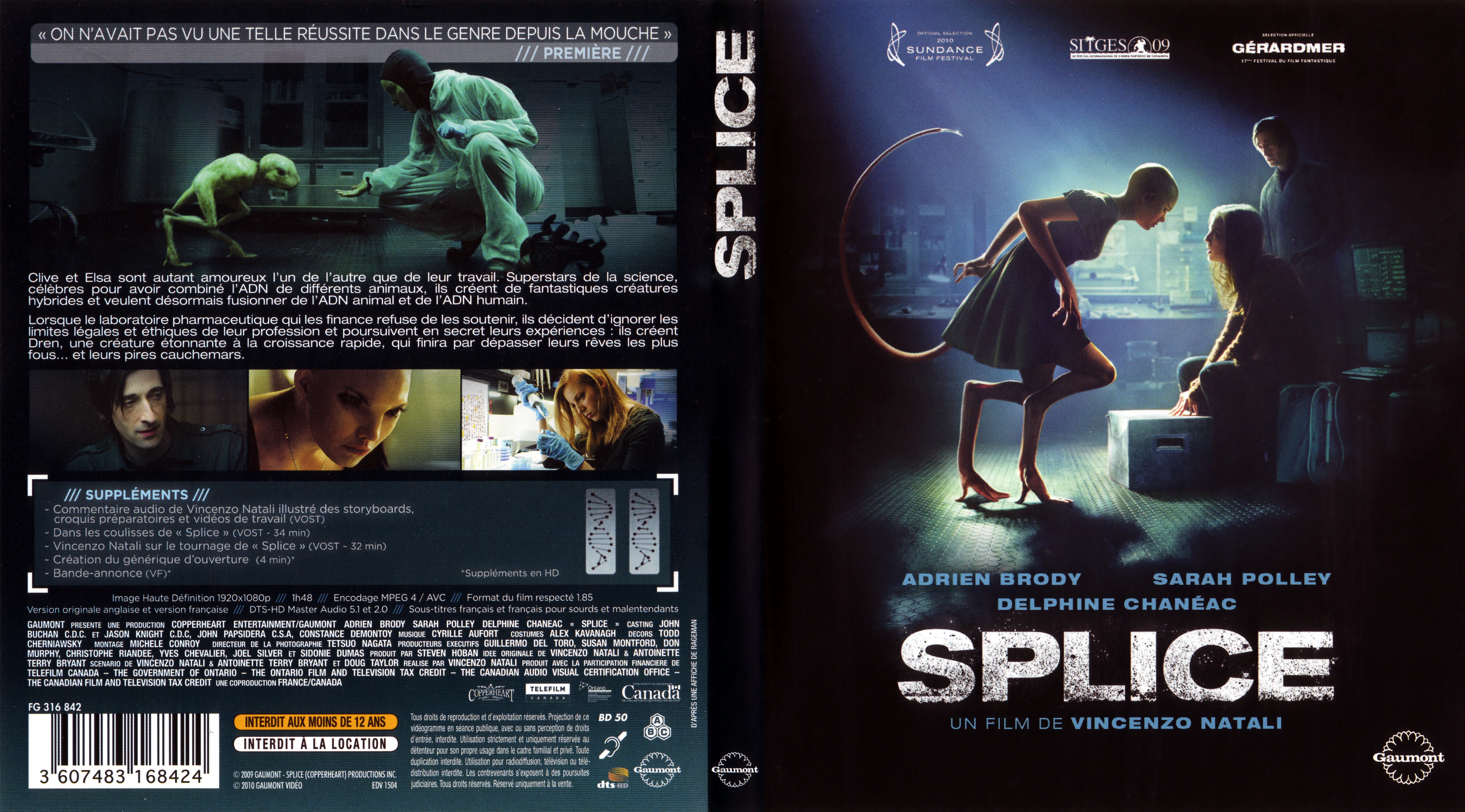 Jaquette DVD Splice (BLU-RAY)